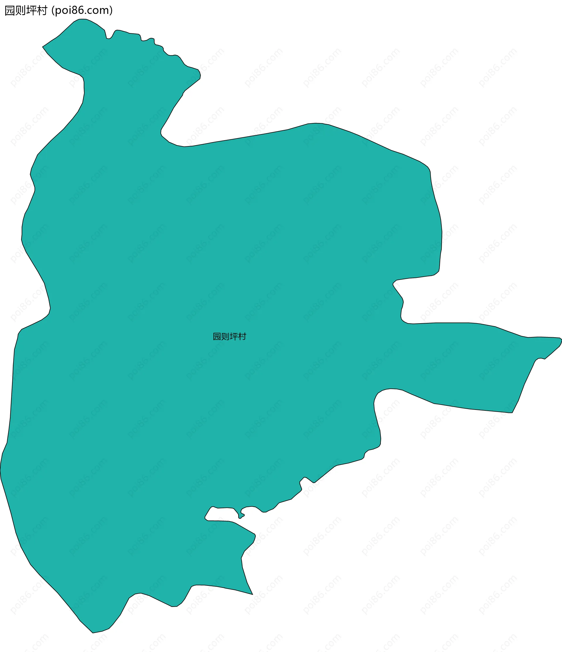 园则坪村边界地图