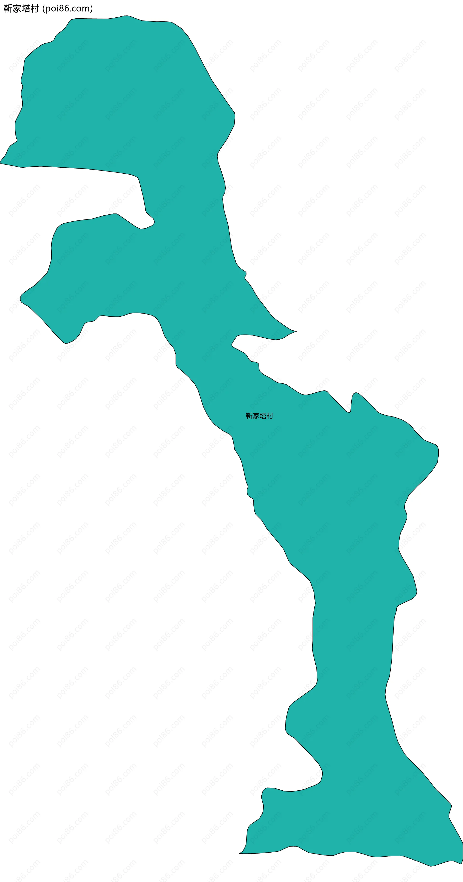 靳家塔村边界地图