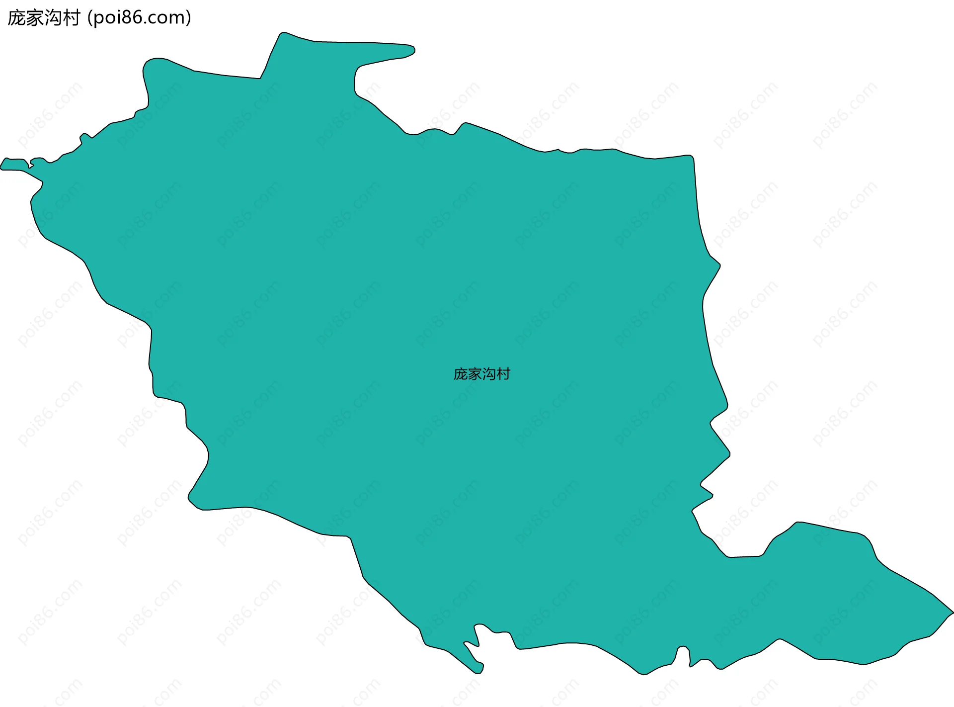 庞家沟村边界地图