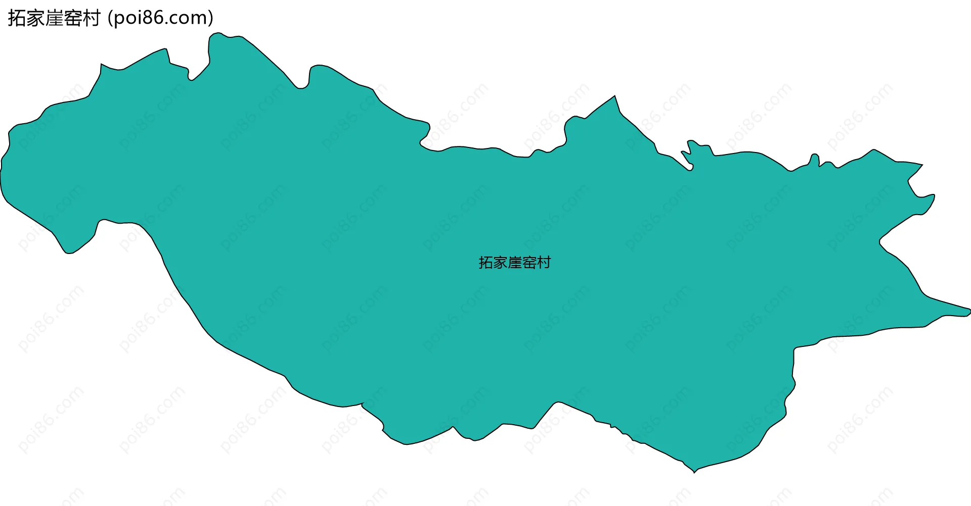 拓家崖窑村边界地图