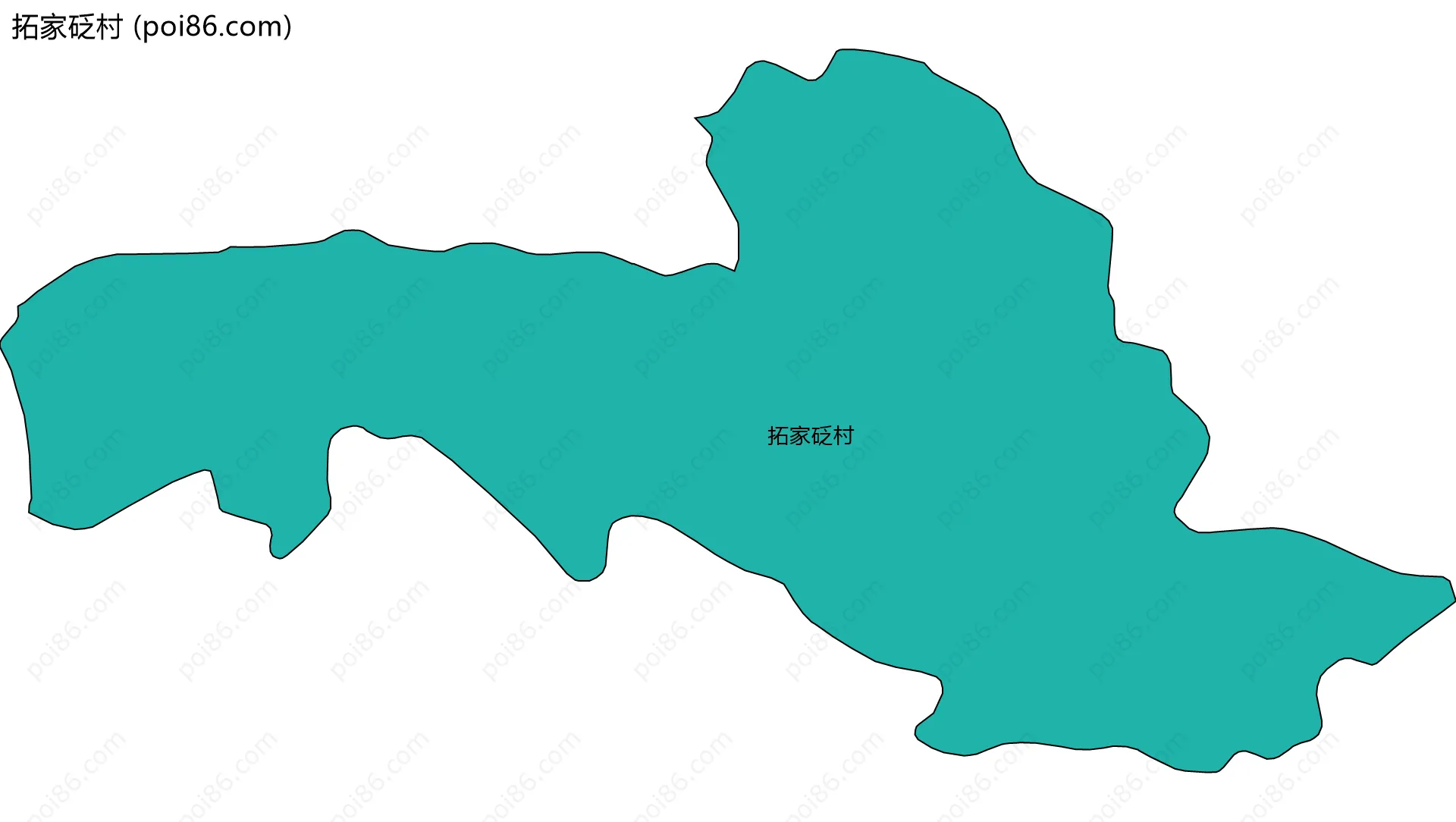 拓家砭村边界地图