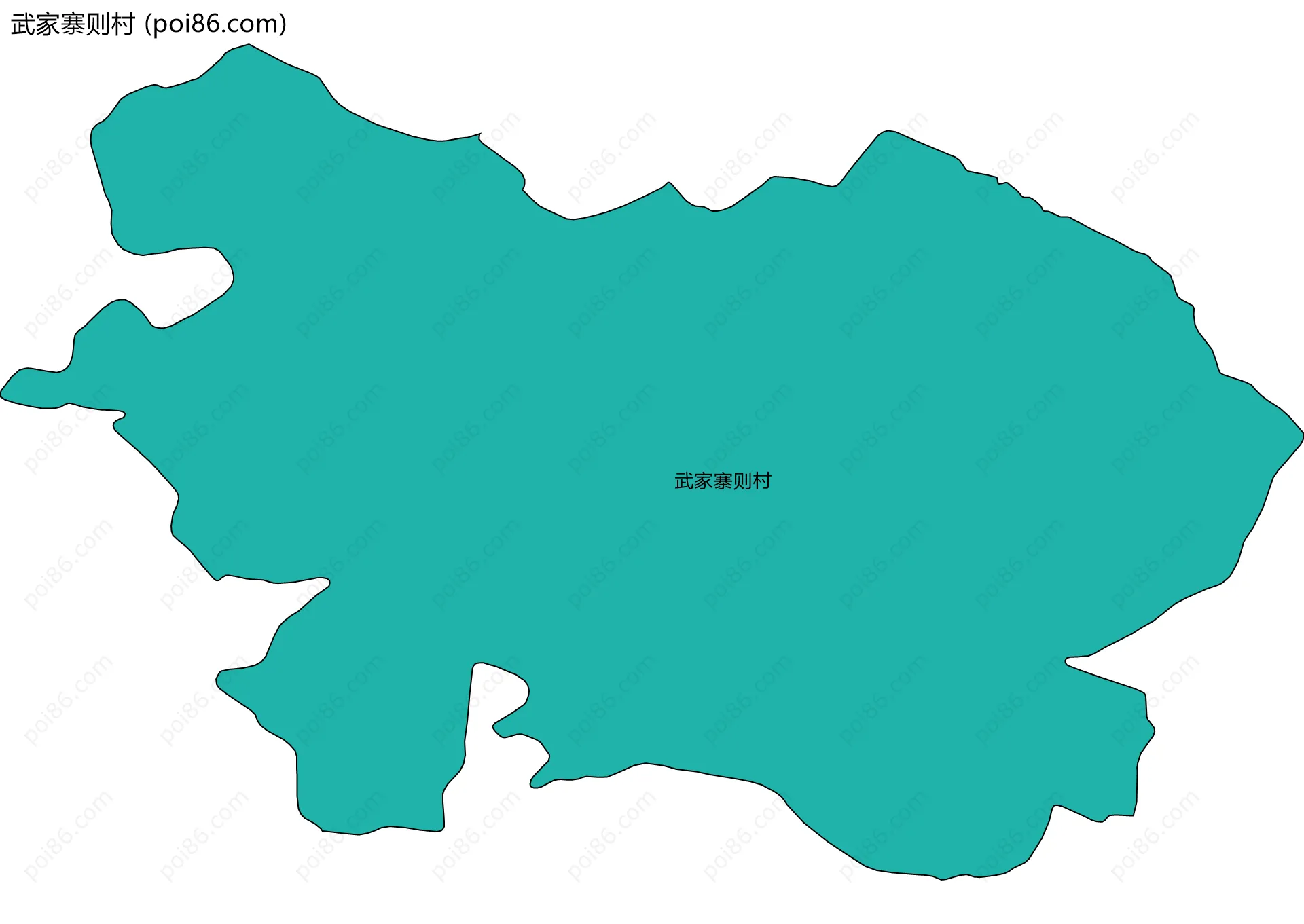 武家寨则村边界地图