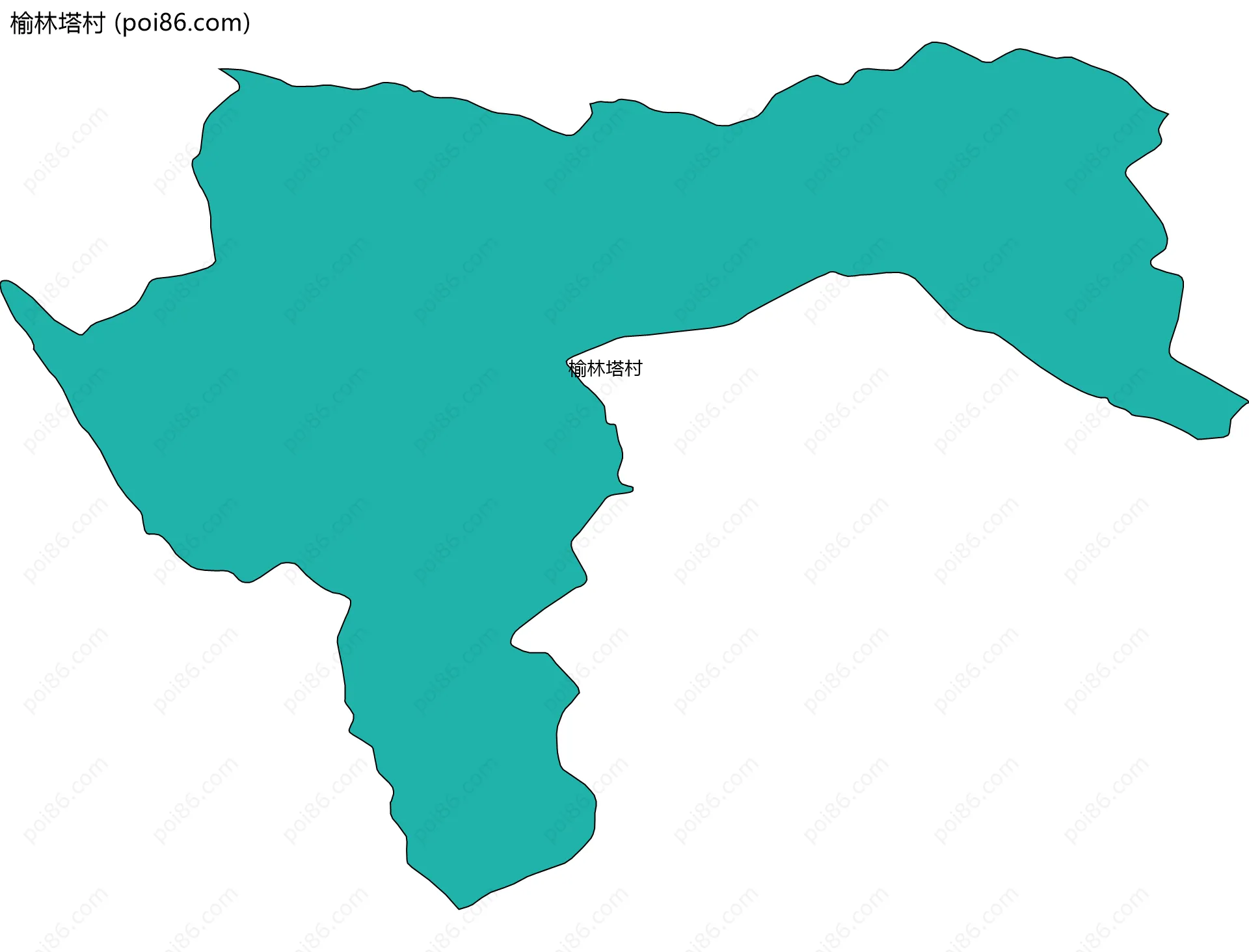 榆林塔村边界地图