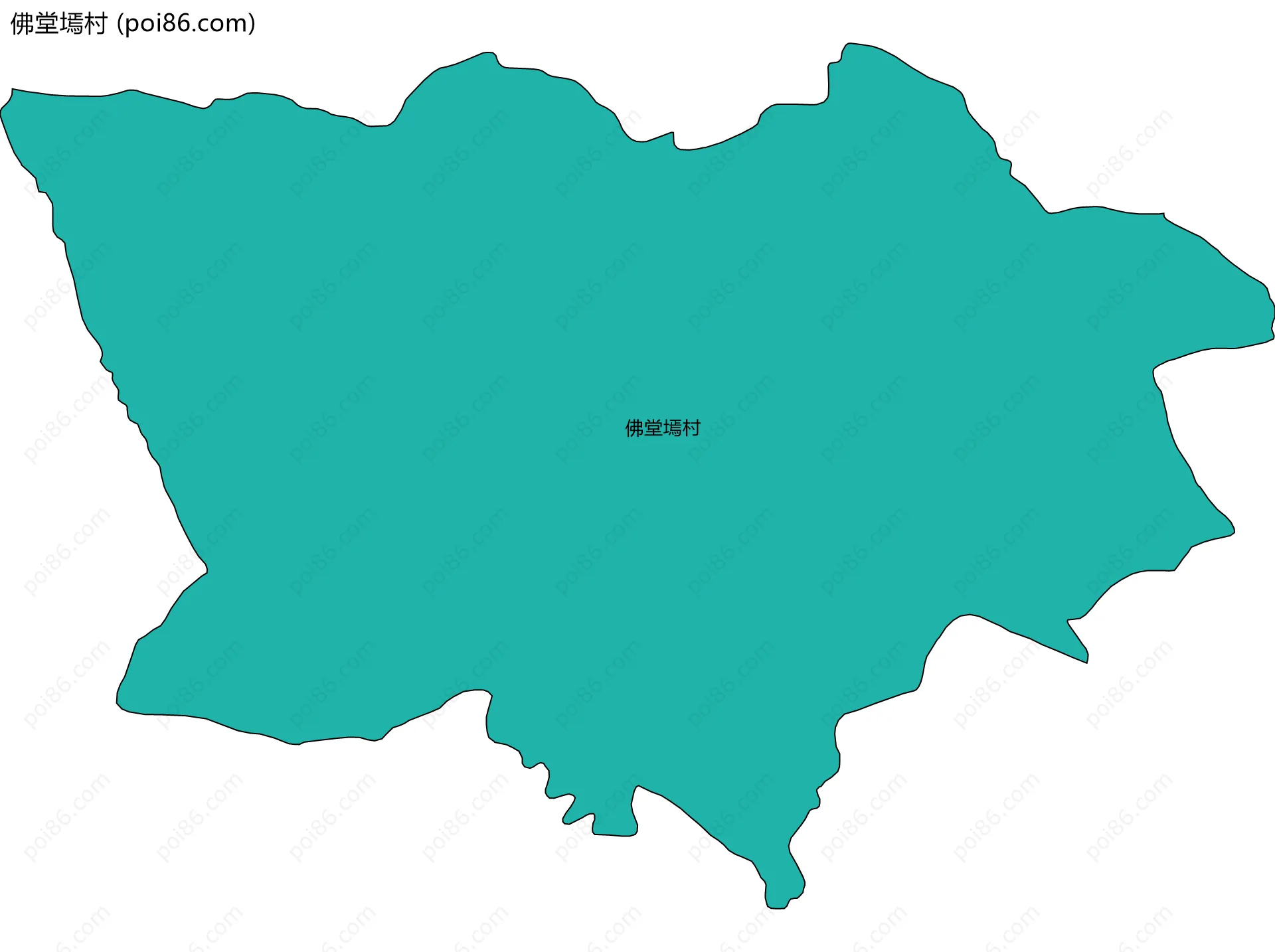 佛堂墕村边界地图