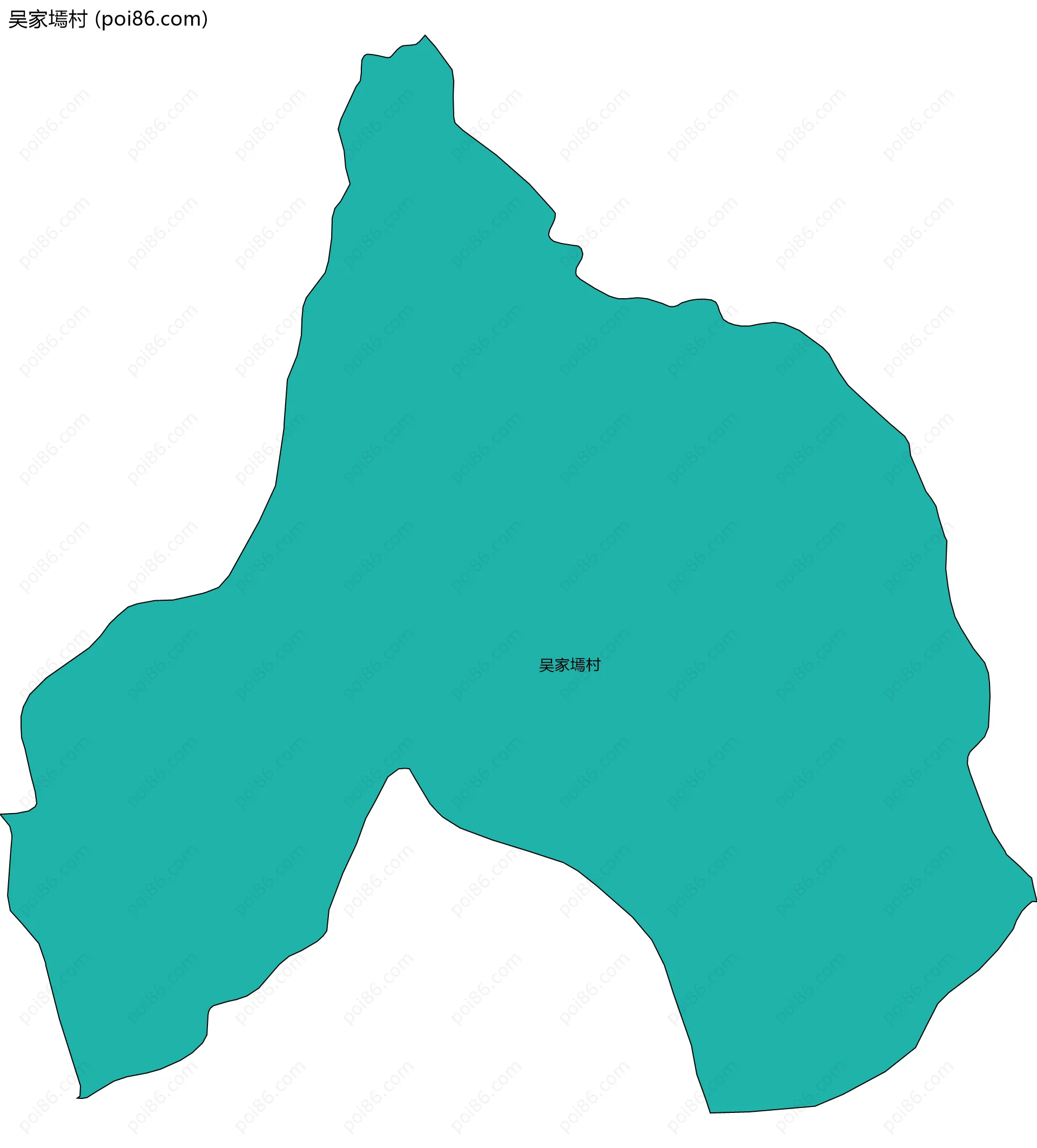 吴家墕村边界地图