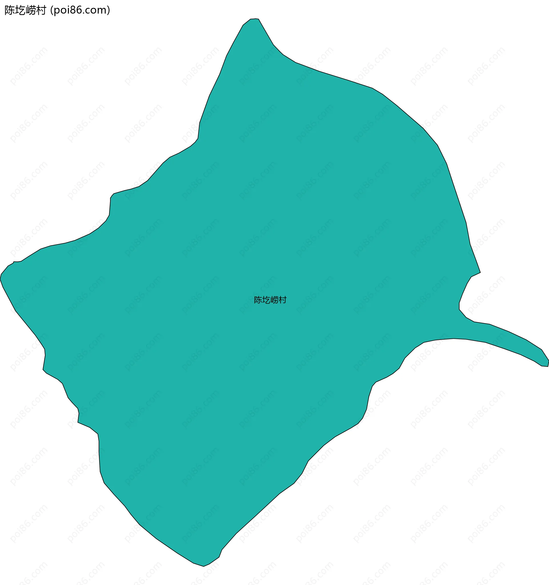 陈圪崂村边界地图