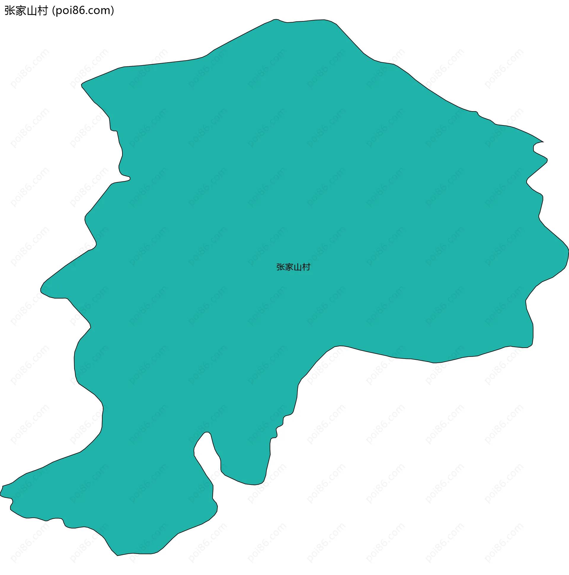 张家山村边界地图