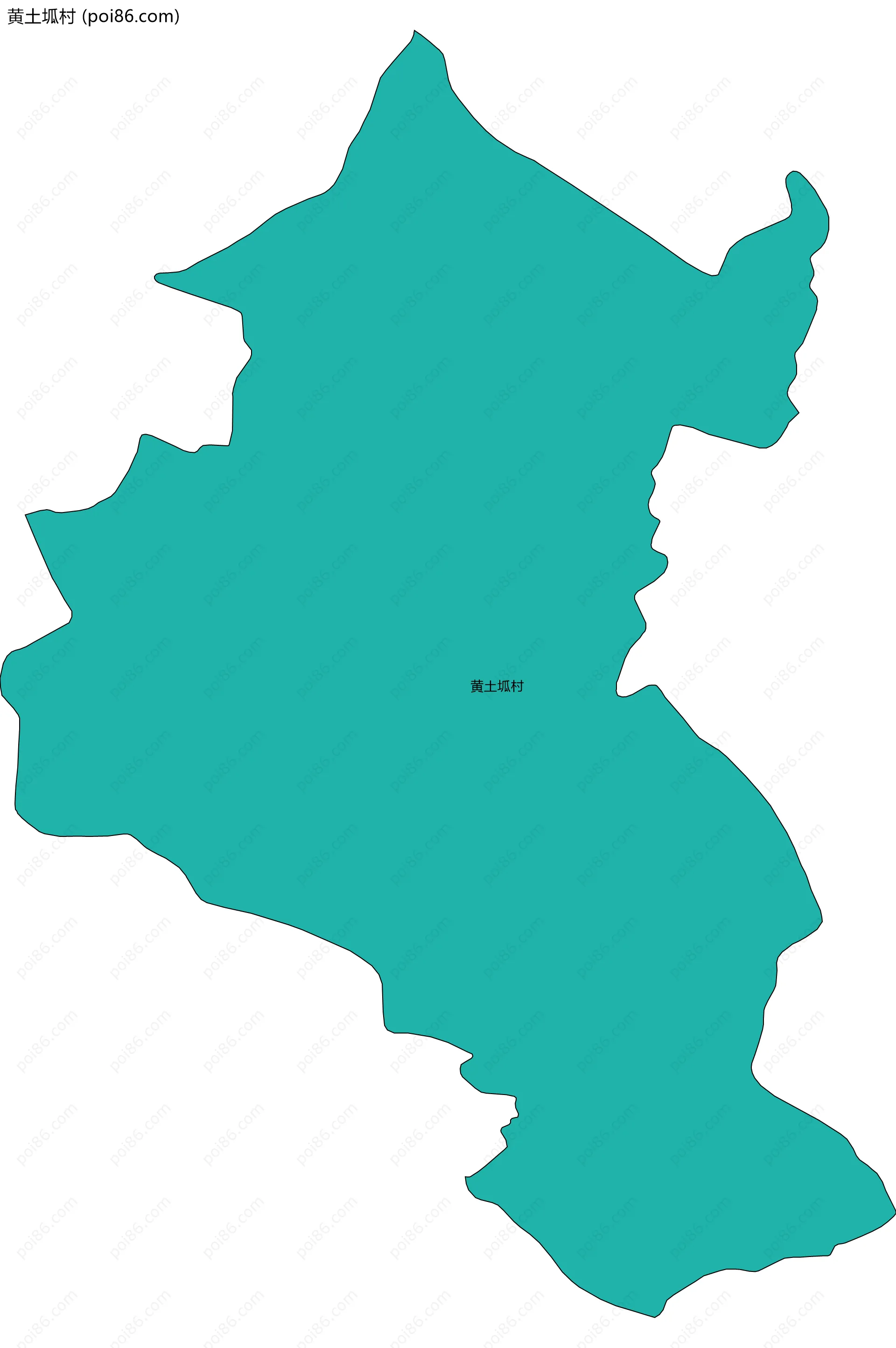 黄土坬村边界地图