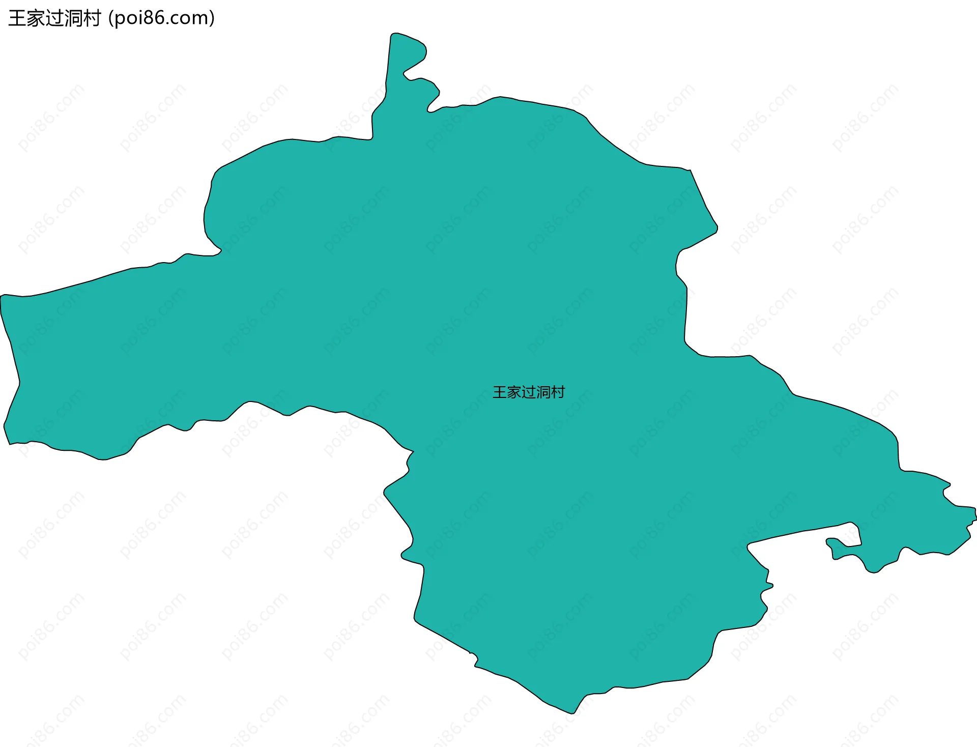 王家过洞村边界地图