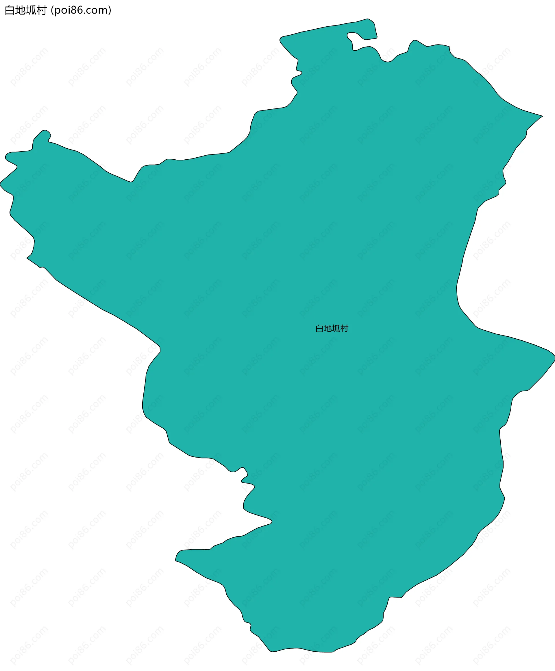 白地坬村边界地图