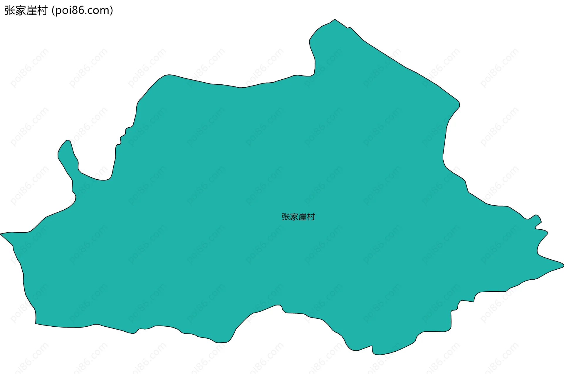张家崖村边界地图