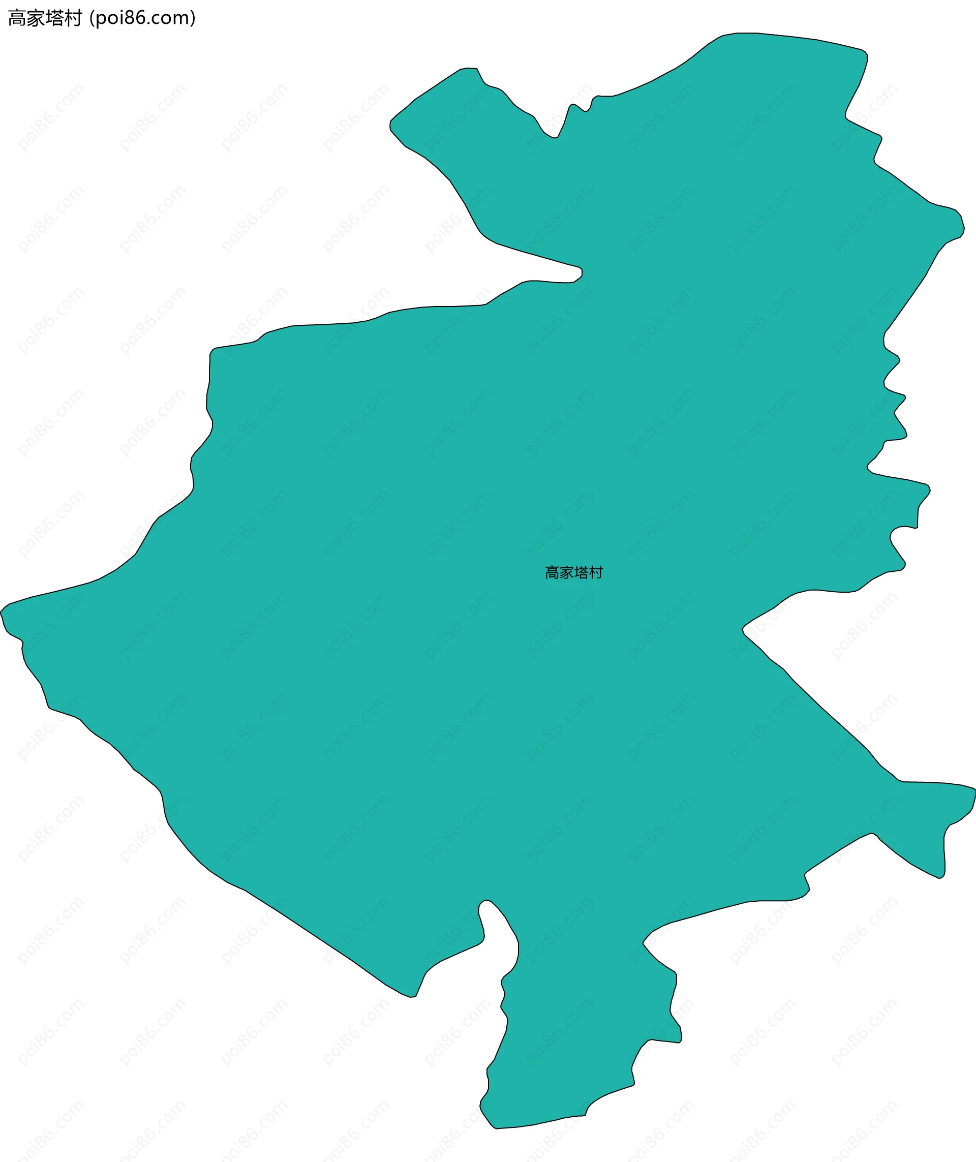 高家塔村边界地图