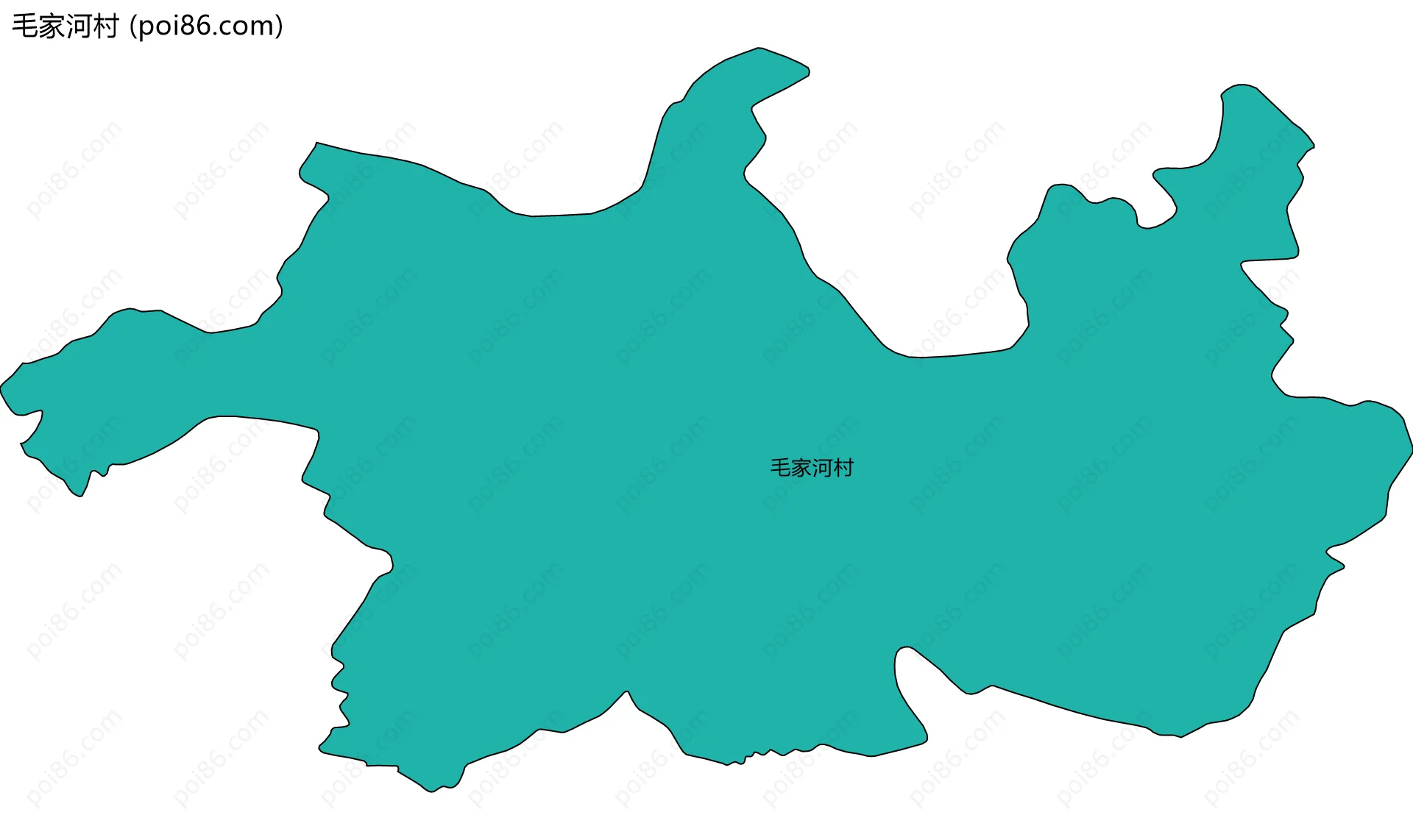 毛家河村边界地图