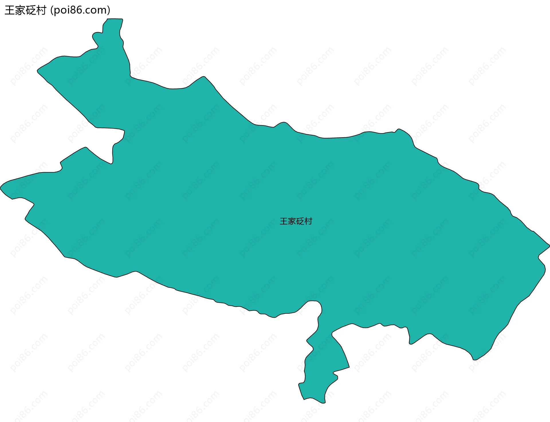 王家砭村边界地图