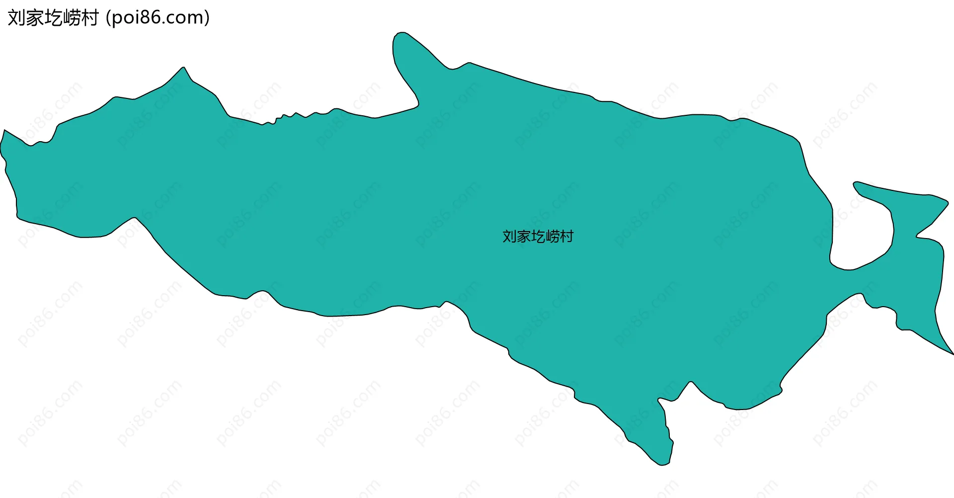 刘家圪崂村边界地图