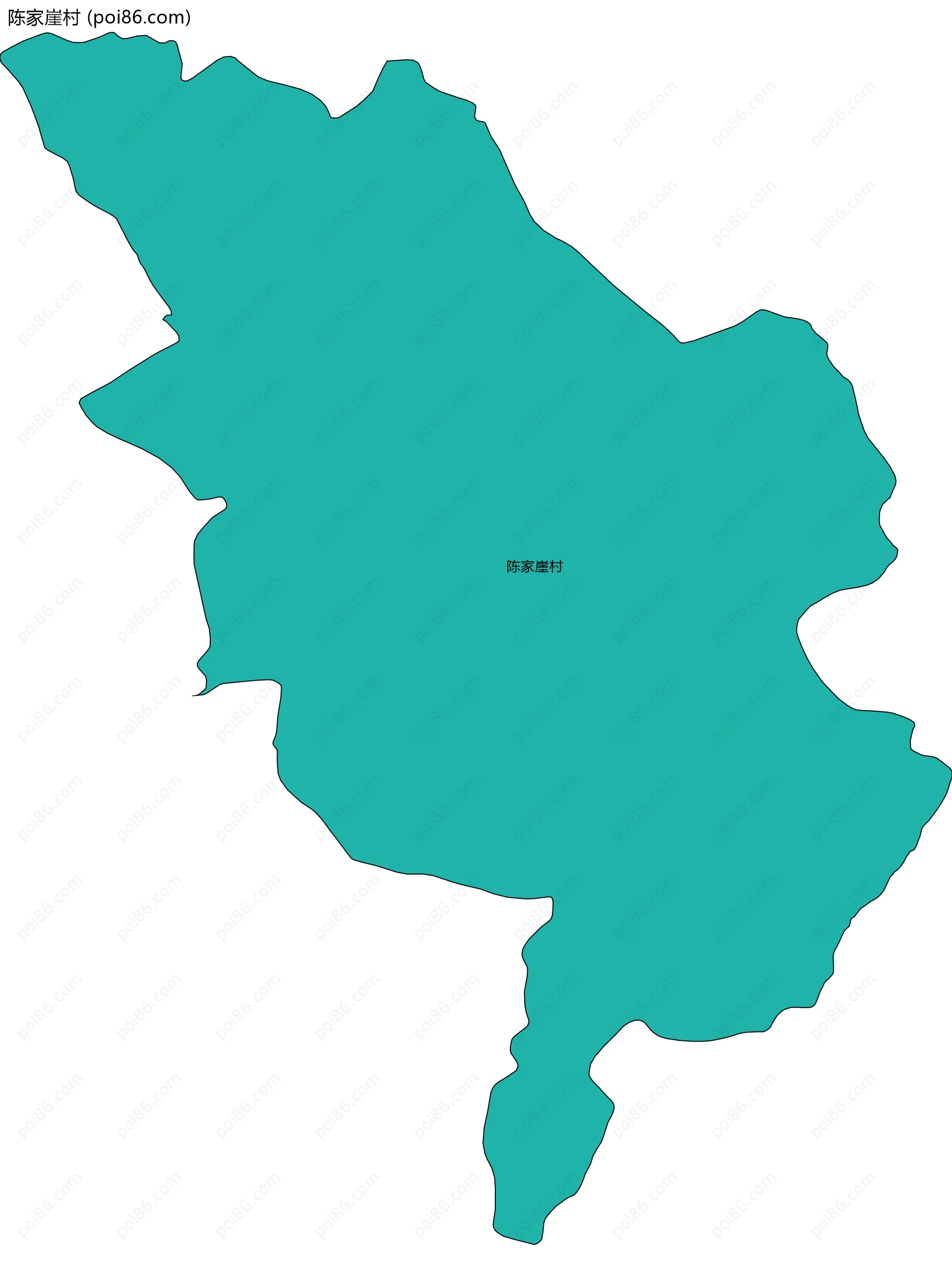 陈家崖村边界地图