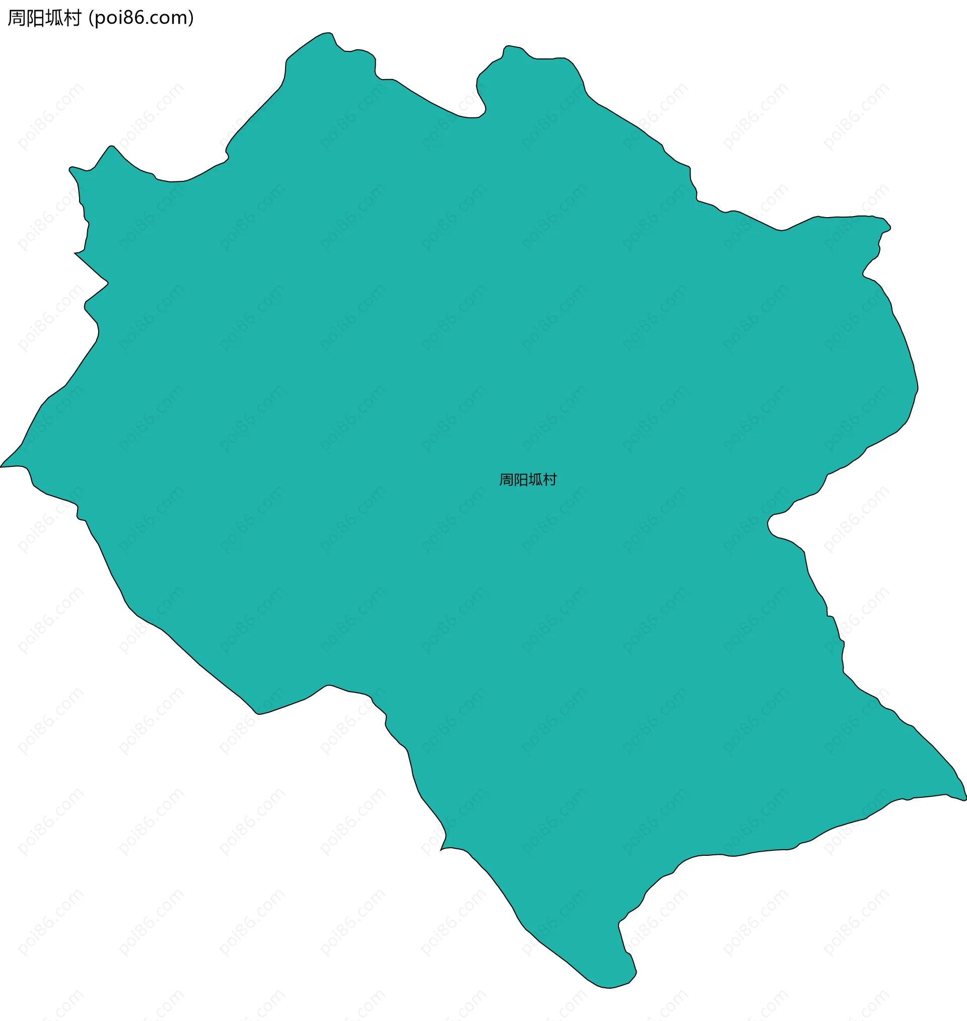 周阳坬村边界地图