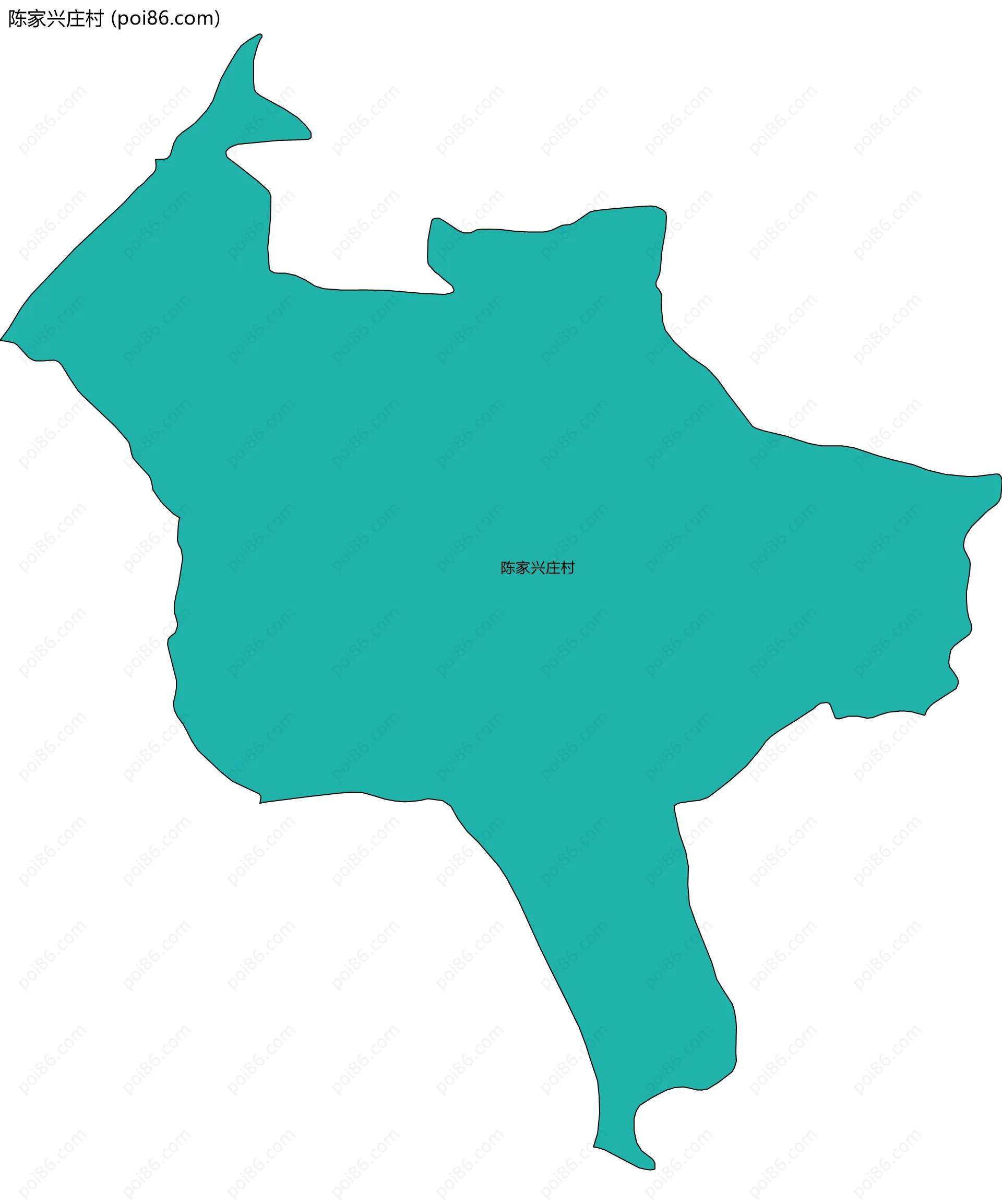 陈家兴庄村边界地图