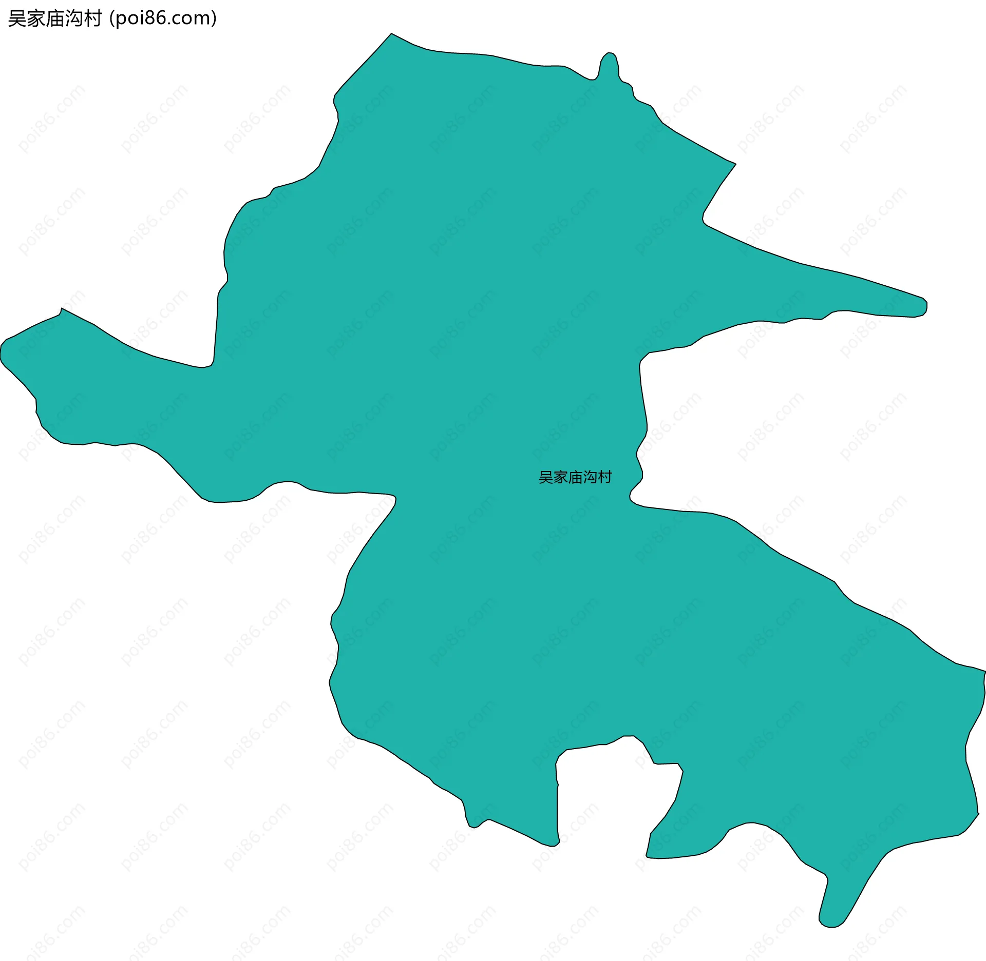 吴家庙沟村边界地图