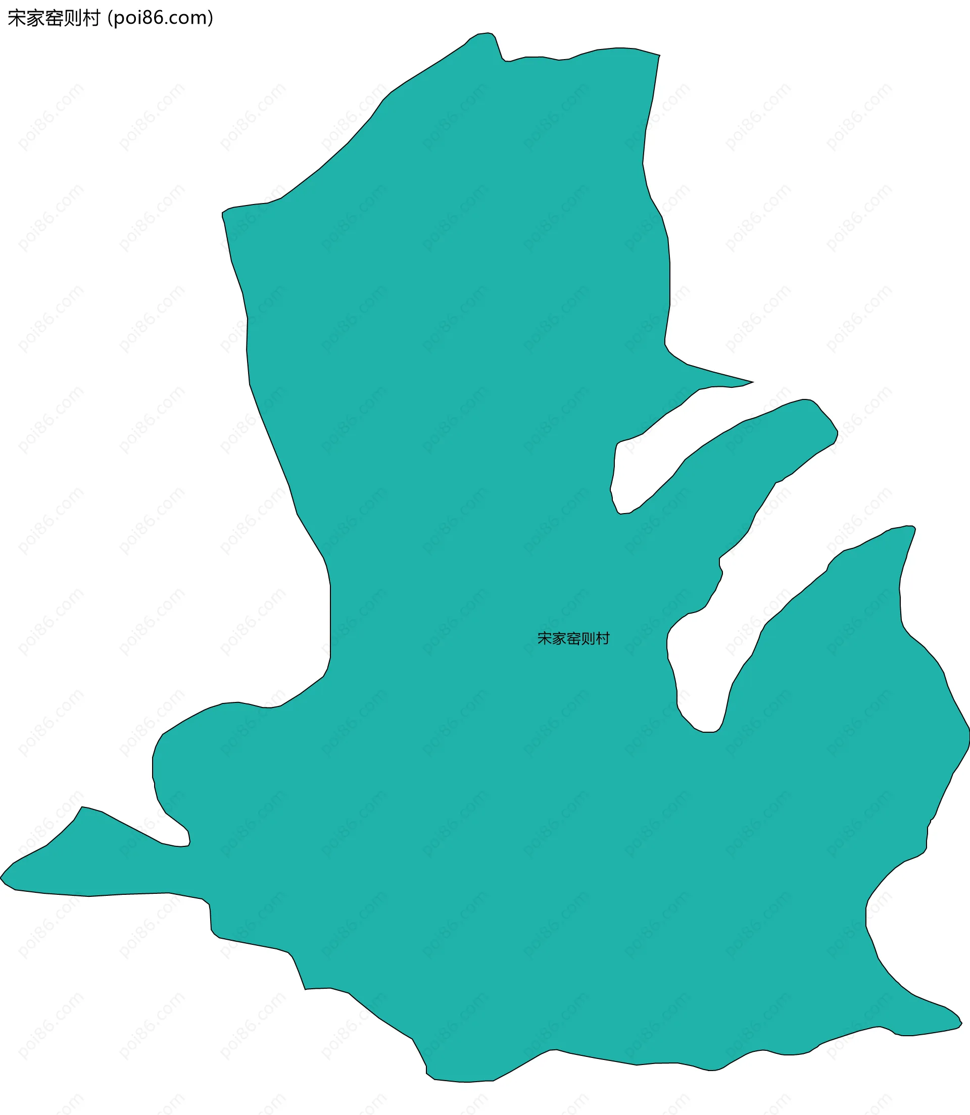 宋家窑则村边界地图