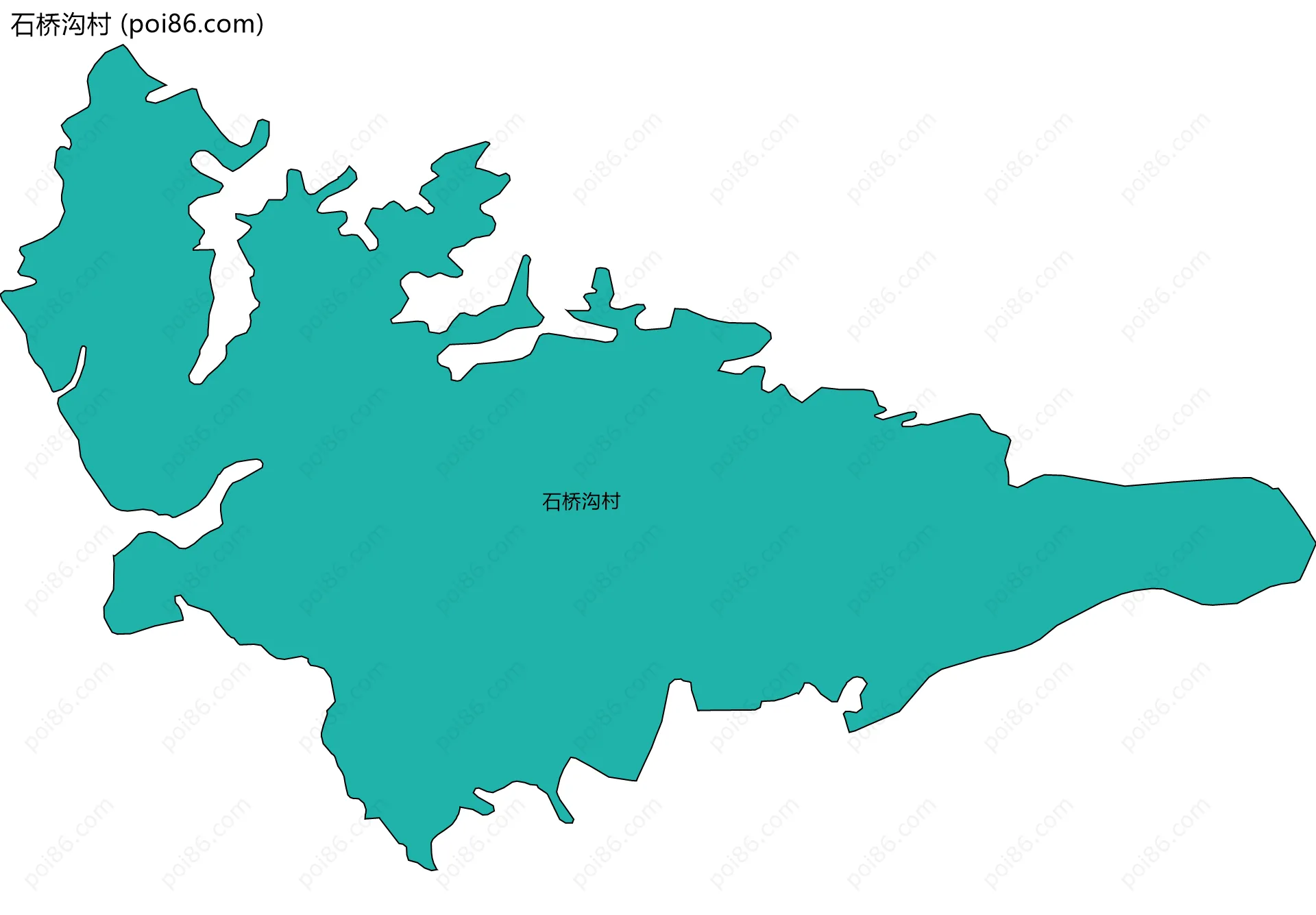 石桥沟村边界地图