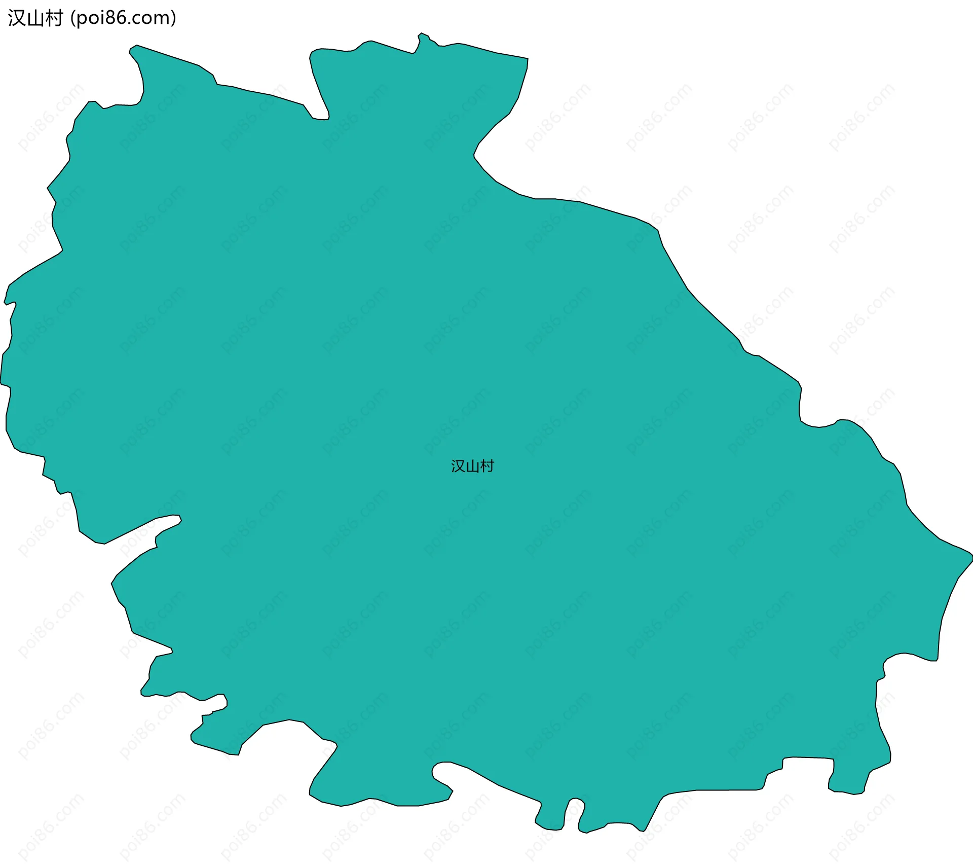 汉山村边界地图