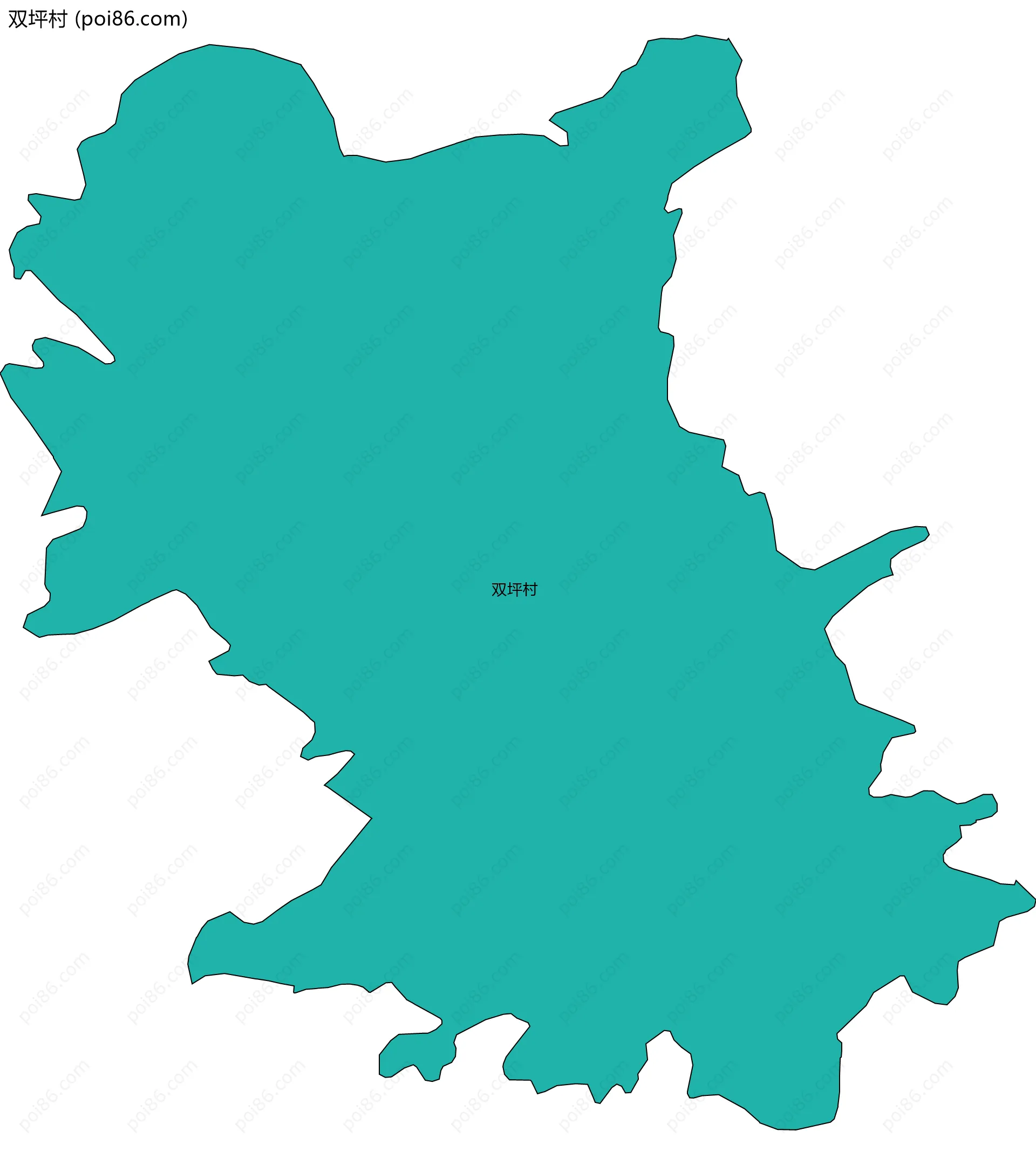双坪村边界地图