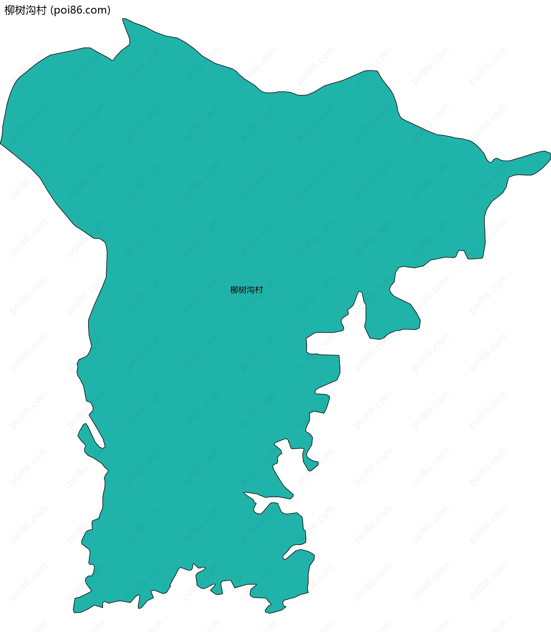 柳树沟村边界地图