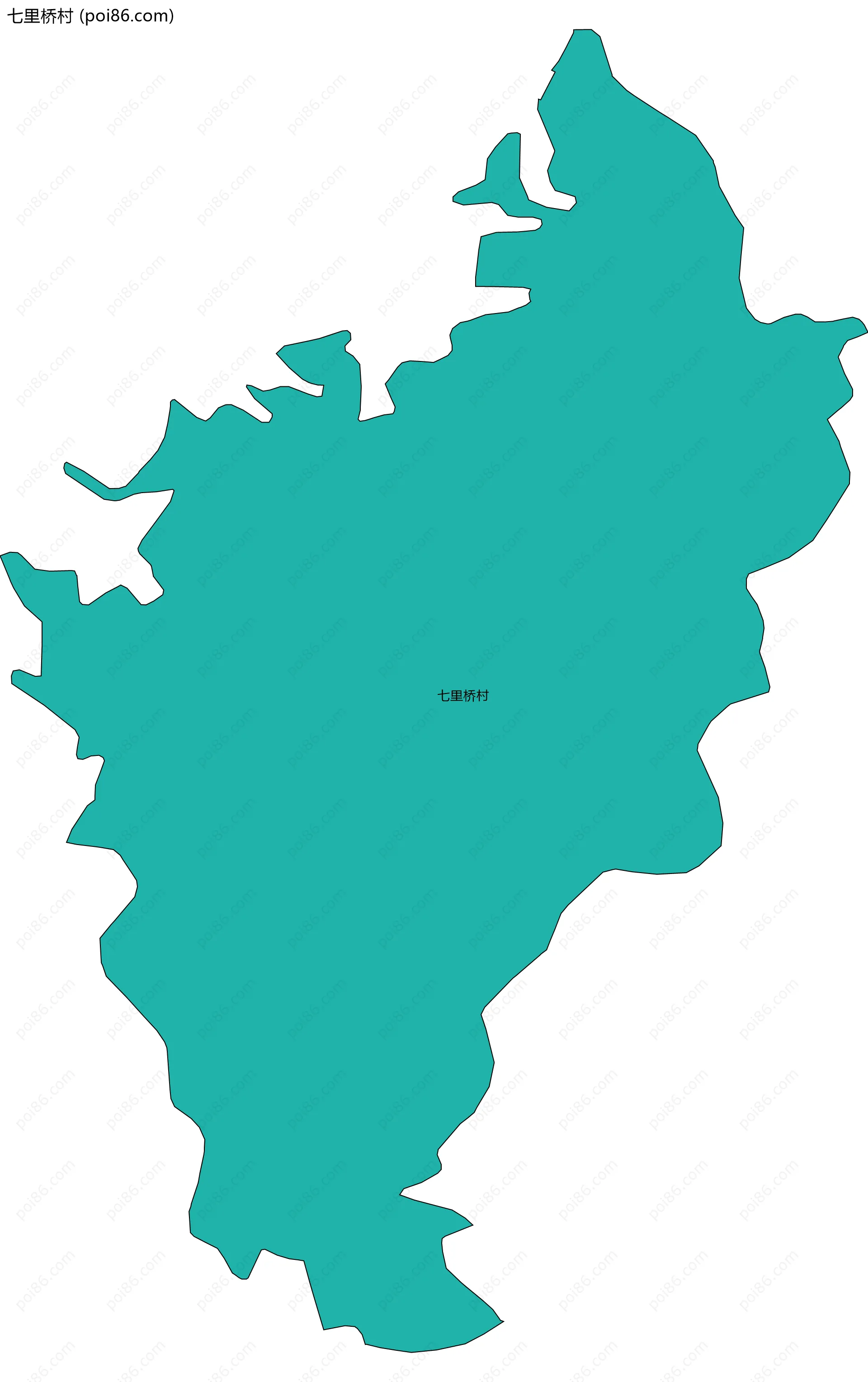 七里桥村边界地图