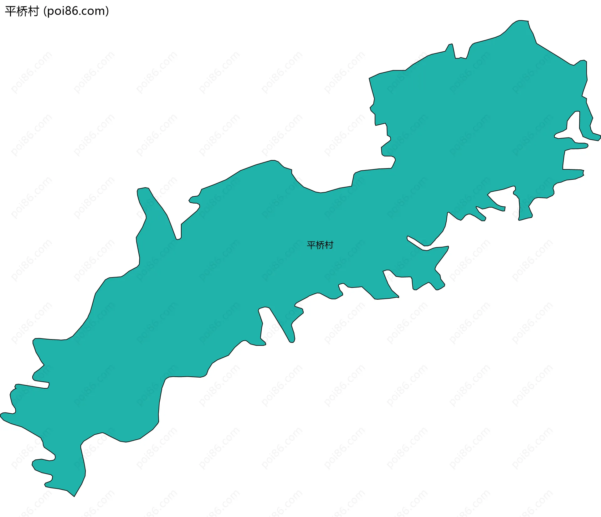 平桥村边界地图