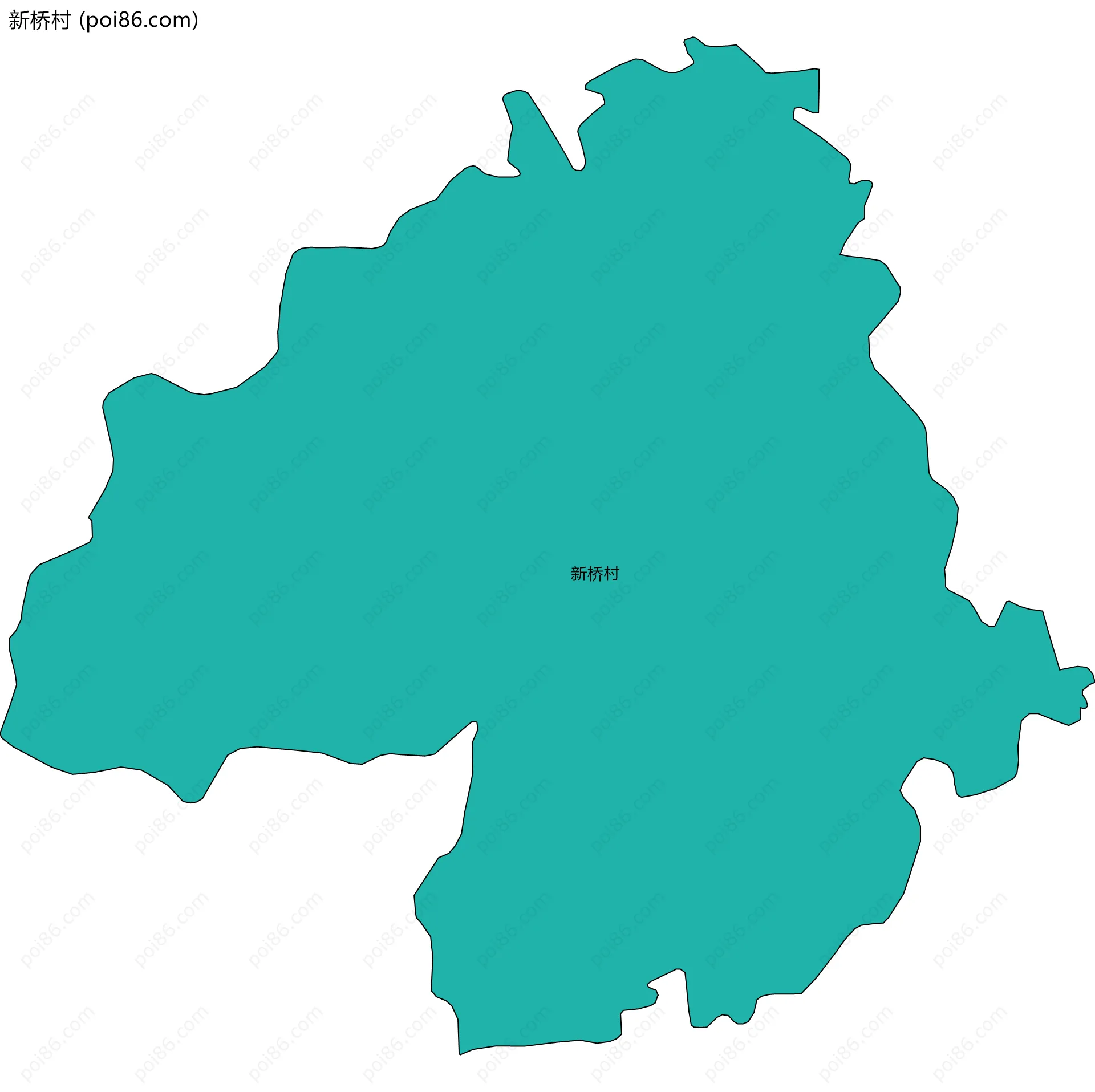 新桥村边界地图