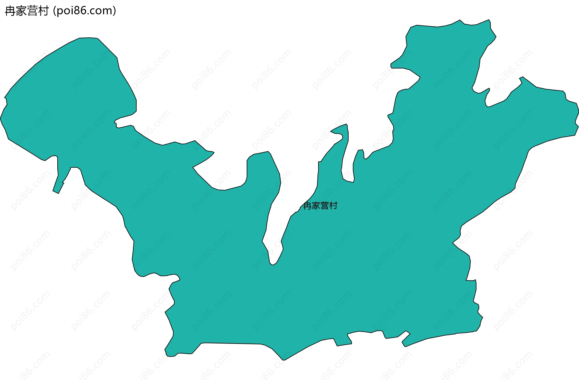 冉家营村边界地图