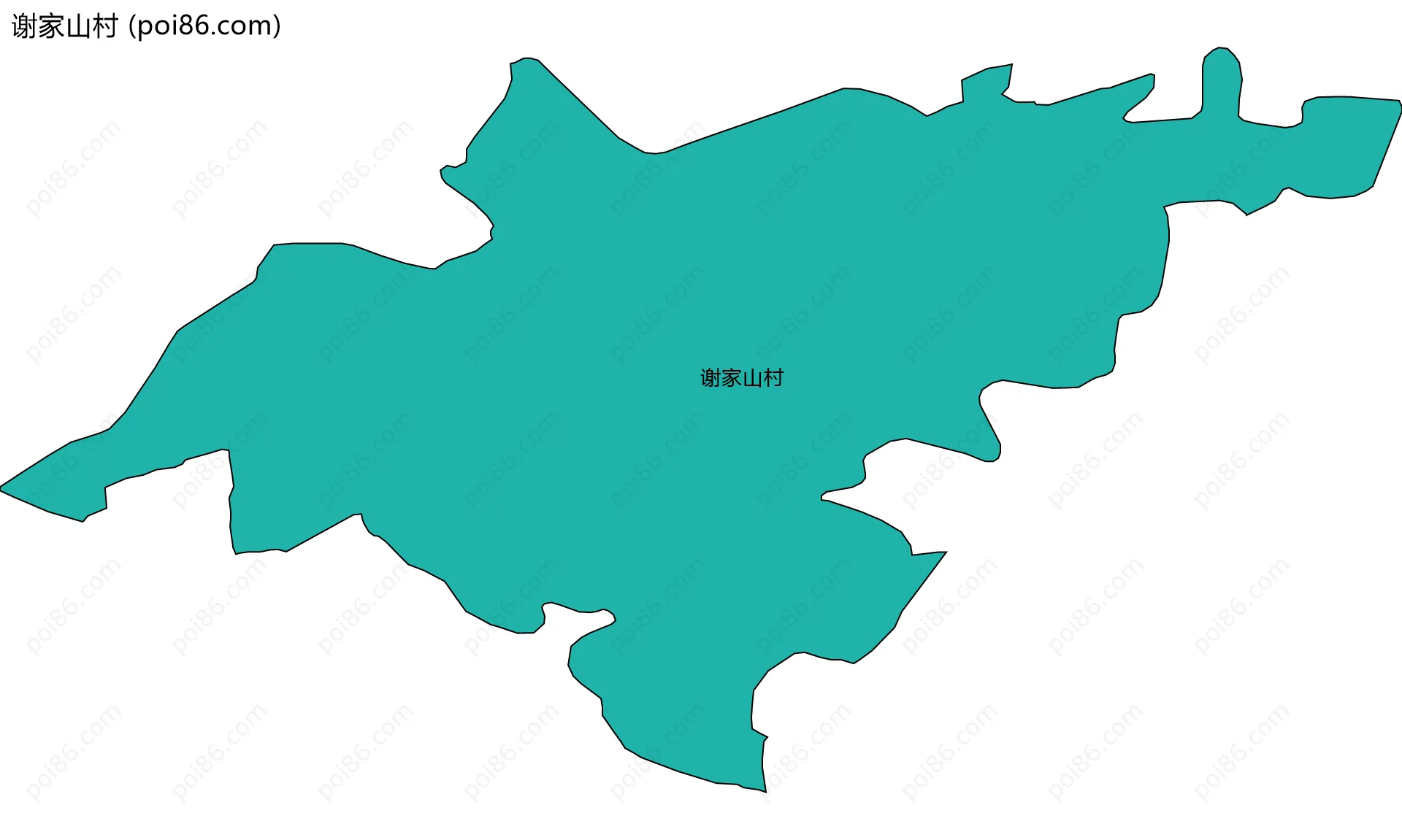 谢家山村边界地图