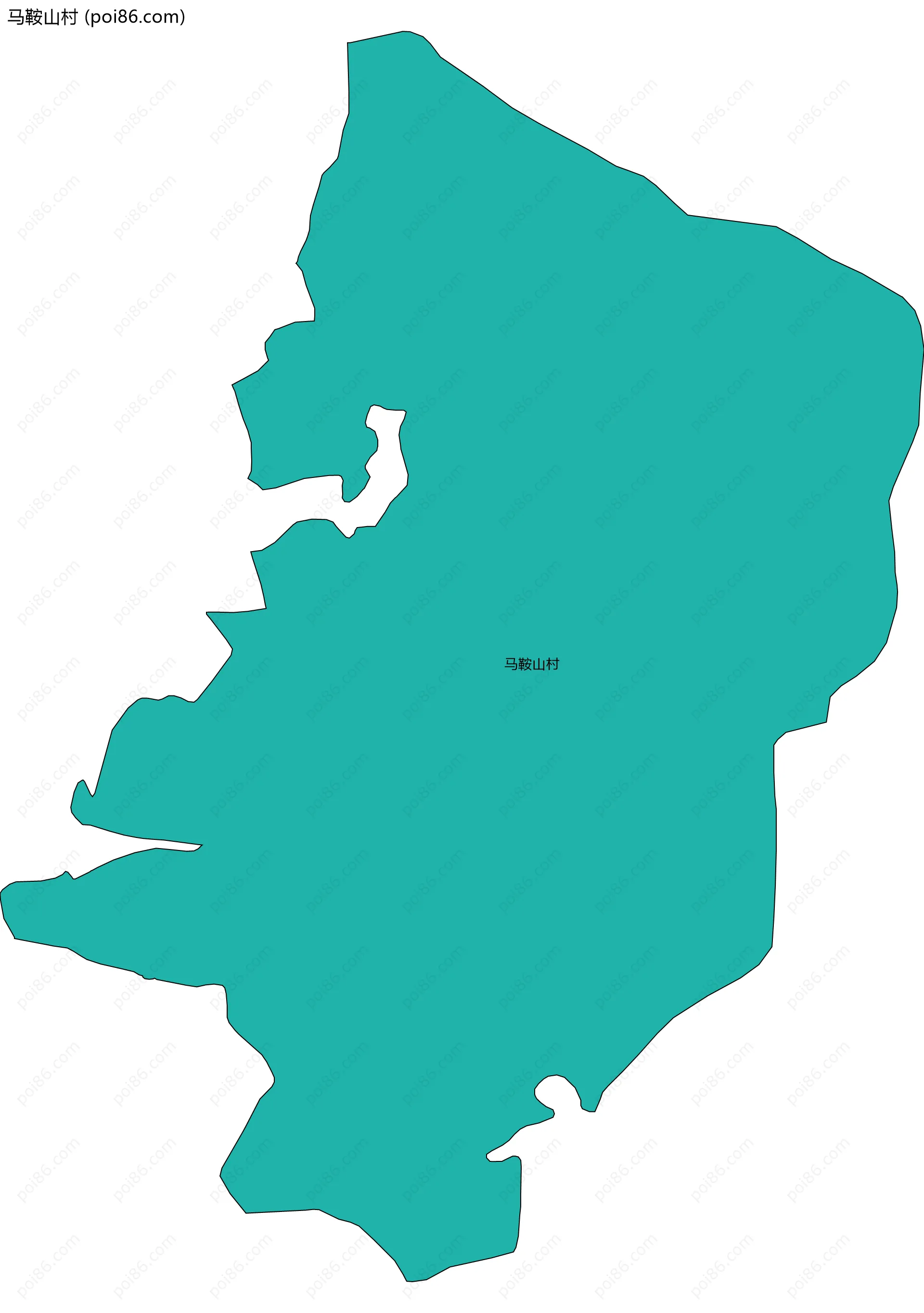 马鞍山村边界地图
