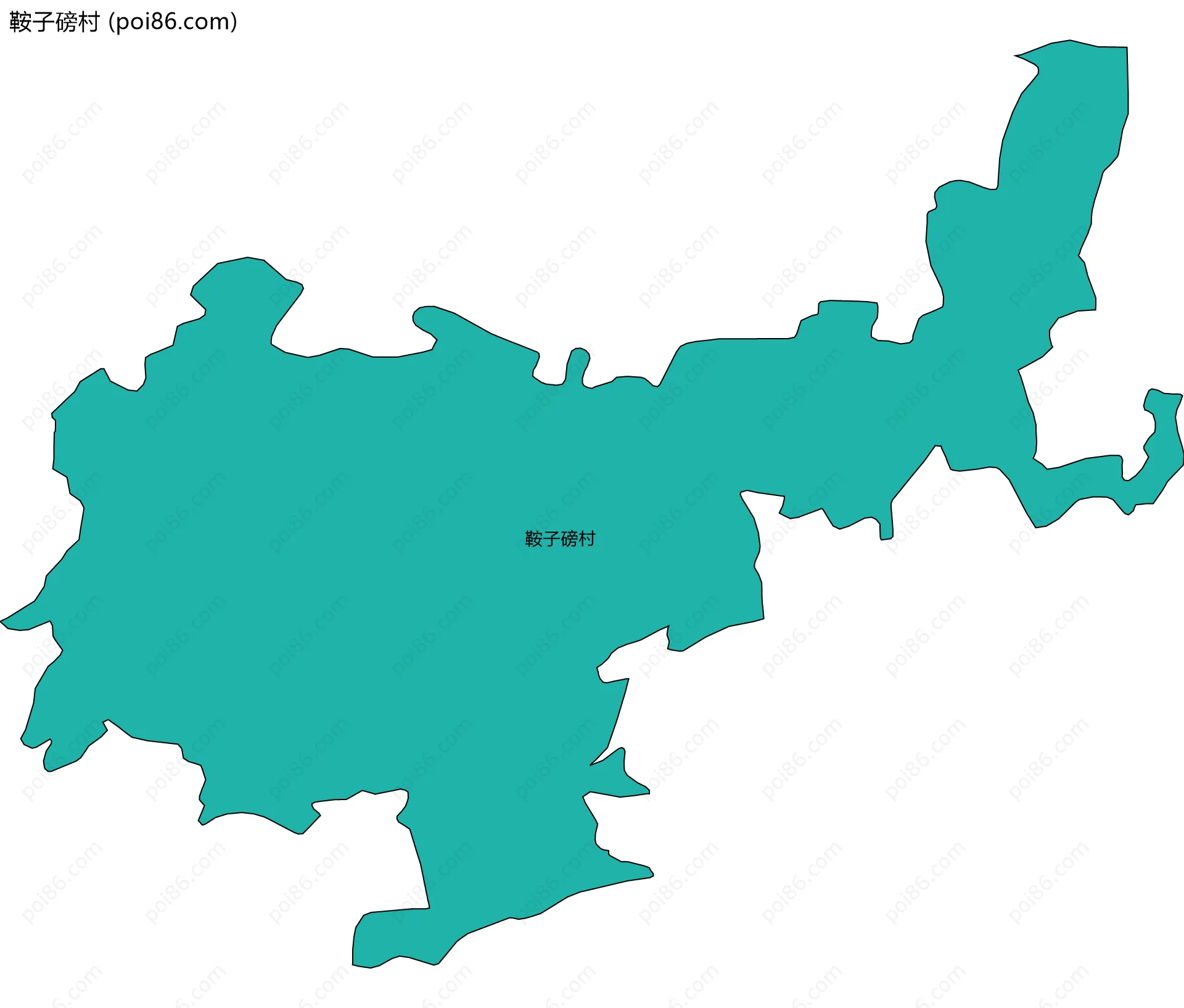 鞍子磅村边界地图