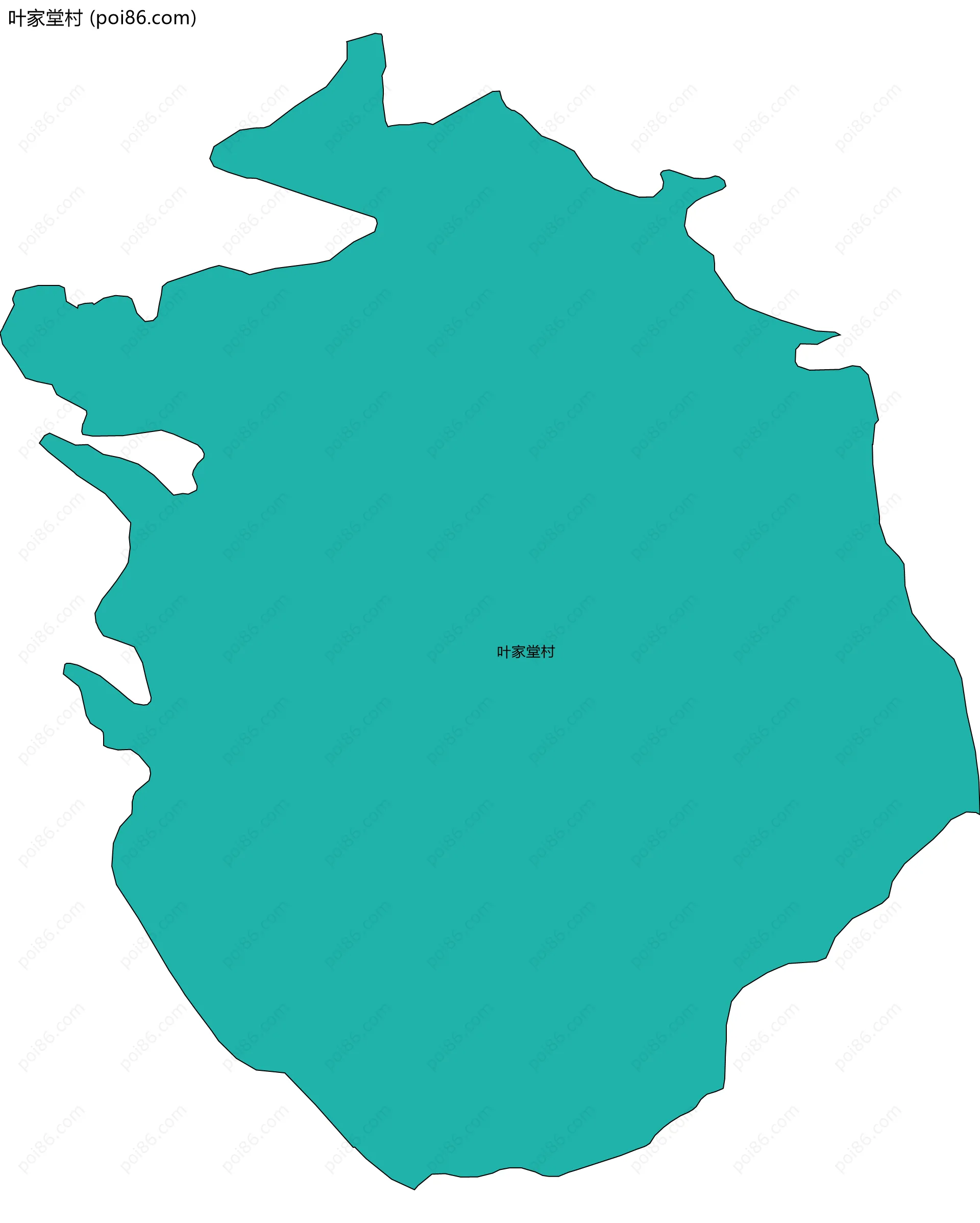 叶家堂村边界地图