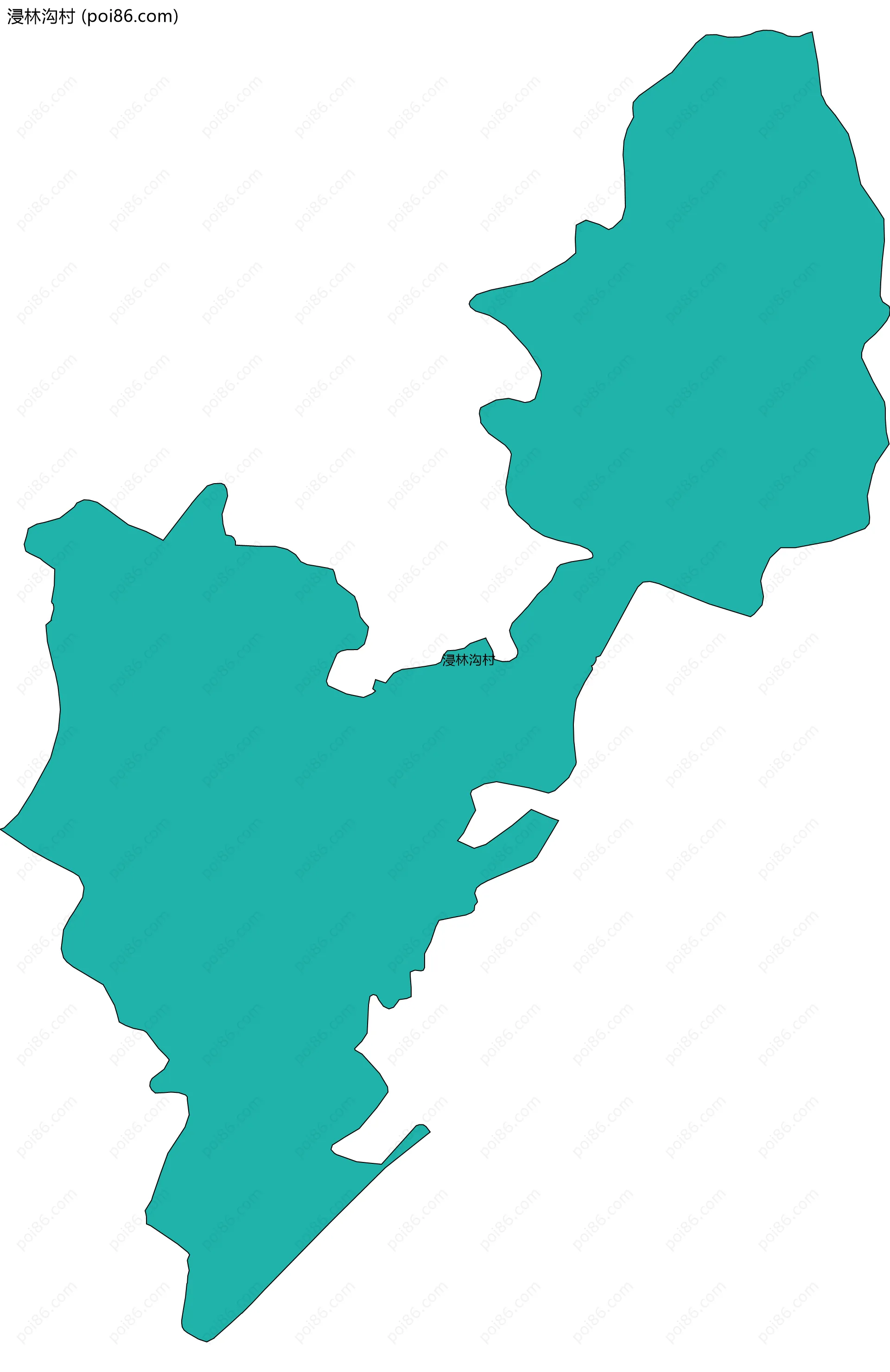 浸林沟村边界地图