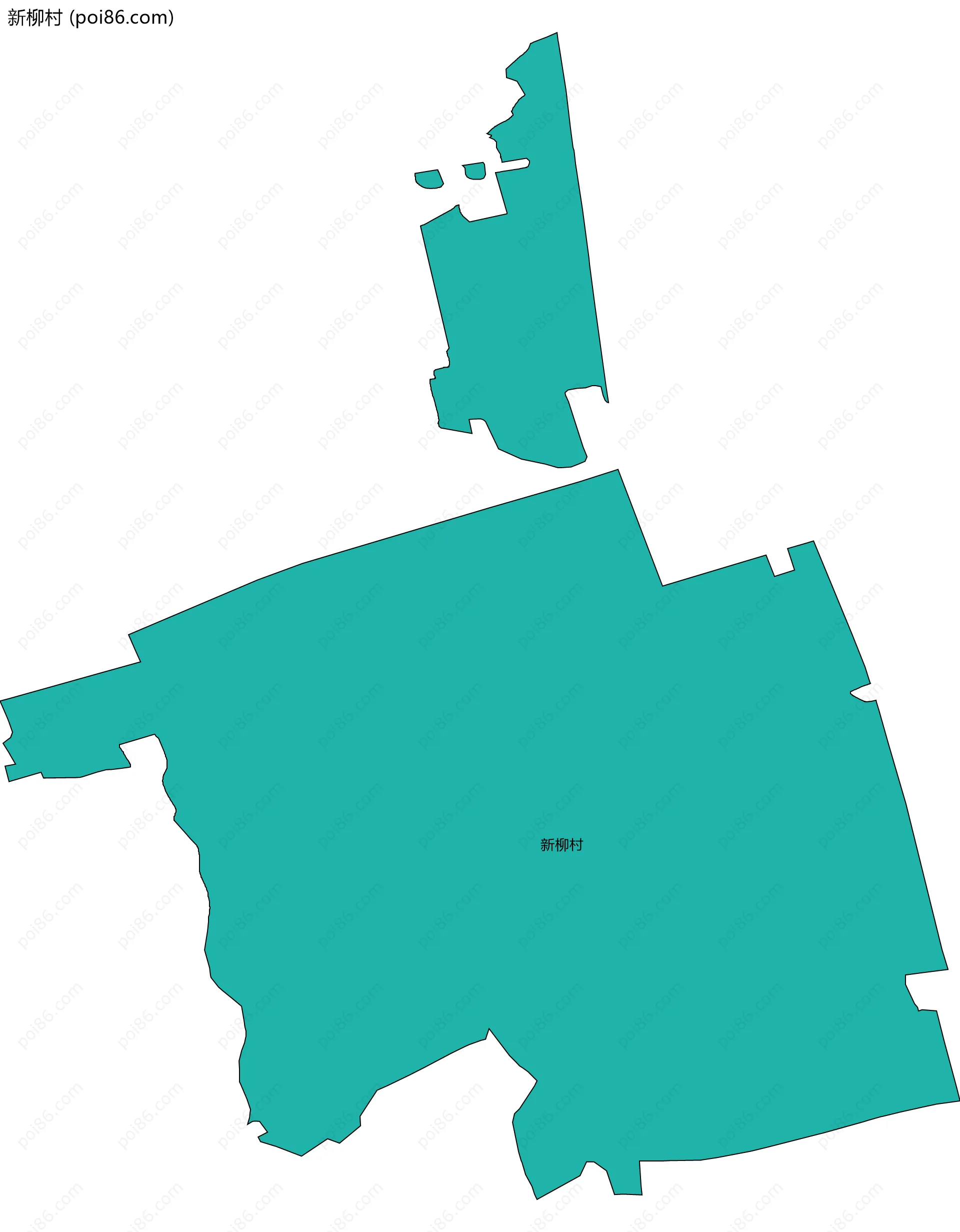 新柳村边界地图