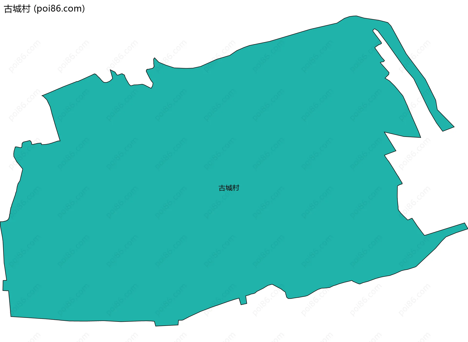 古城村边界地图