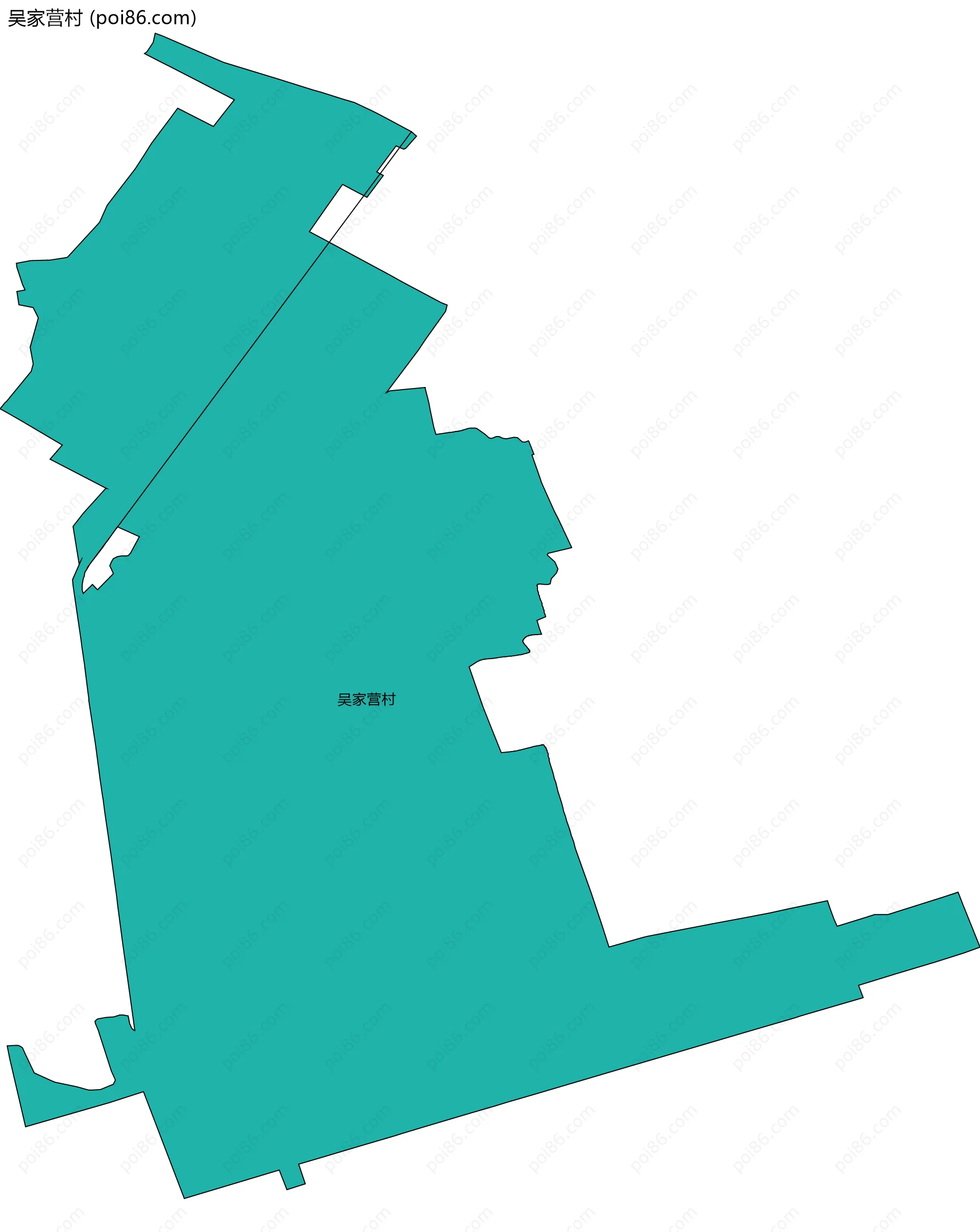 吴家营村边界地图