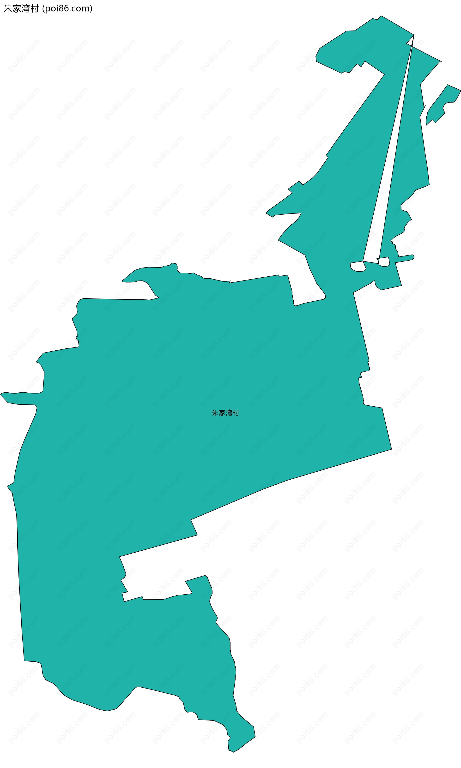 朱家湾村边界地图