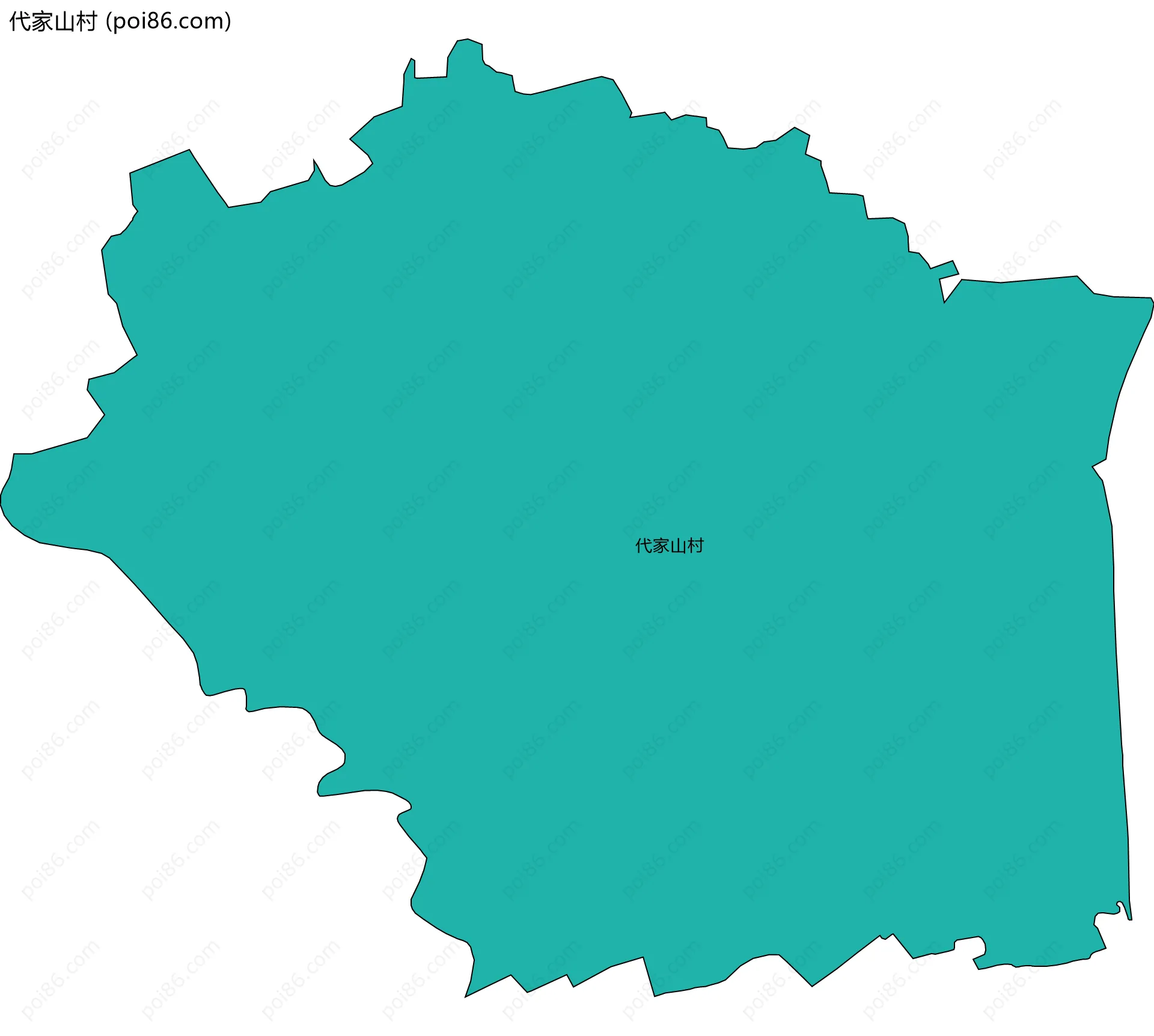 代家山村边界地图