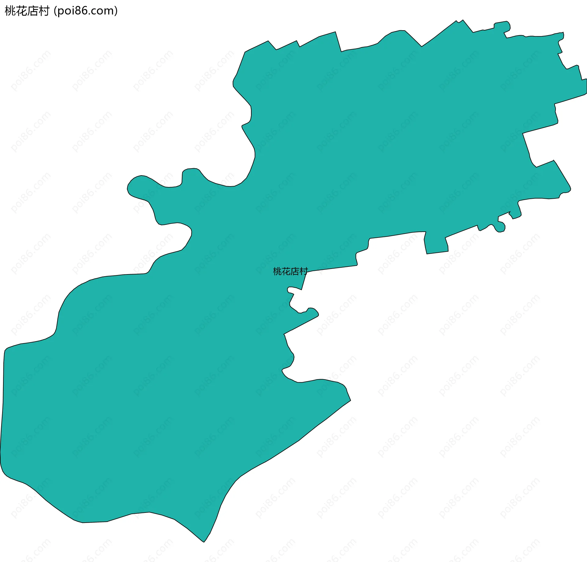 桃花店村边界地图