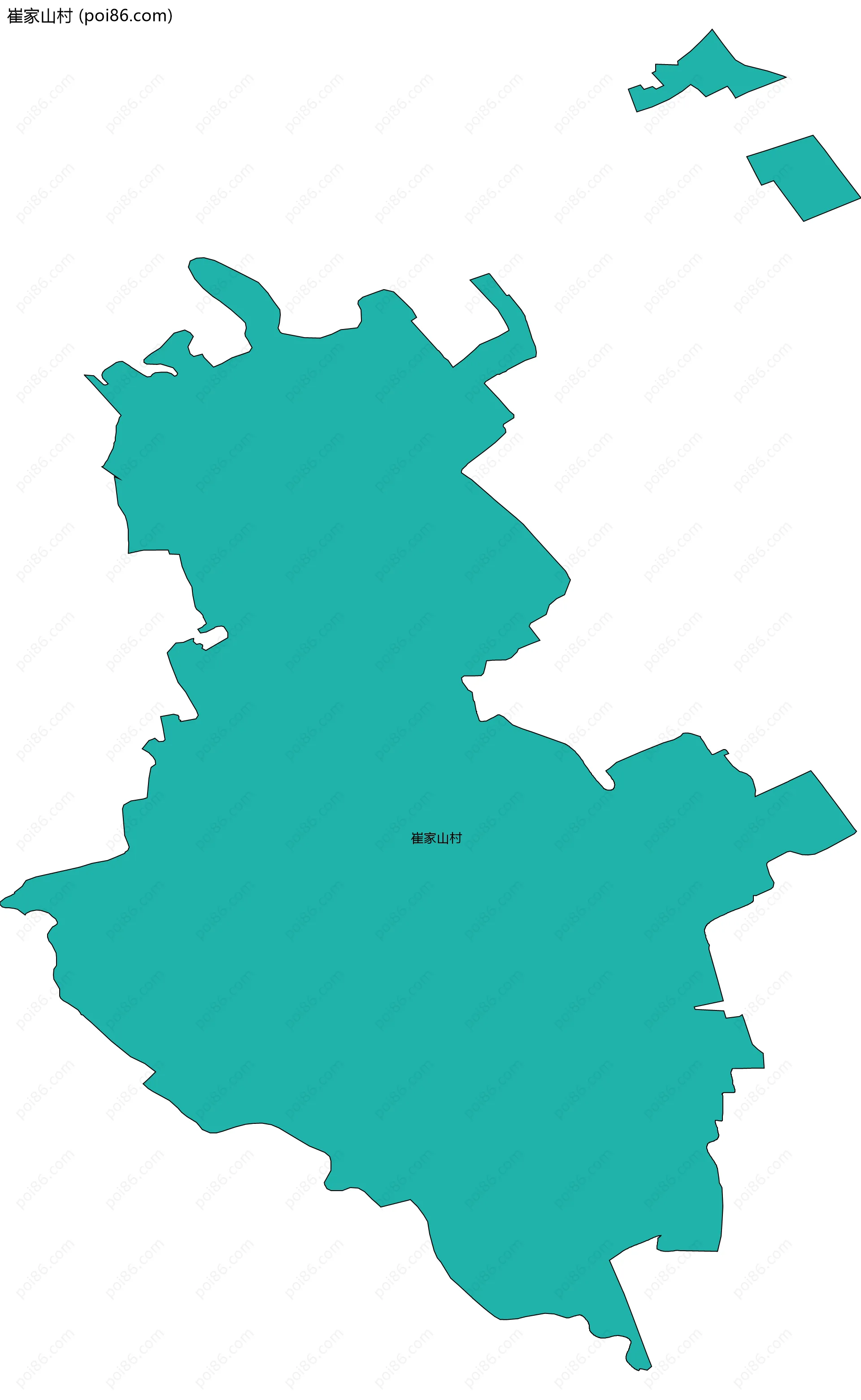 崔家山村边界地图