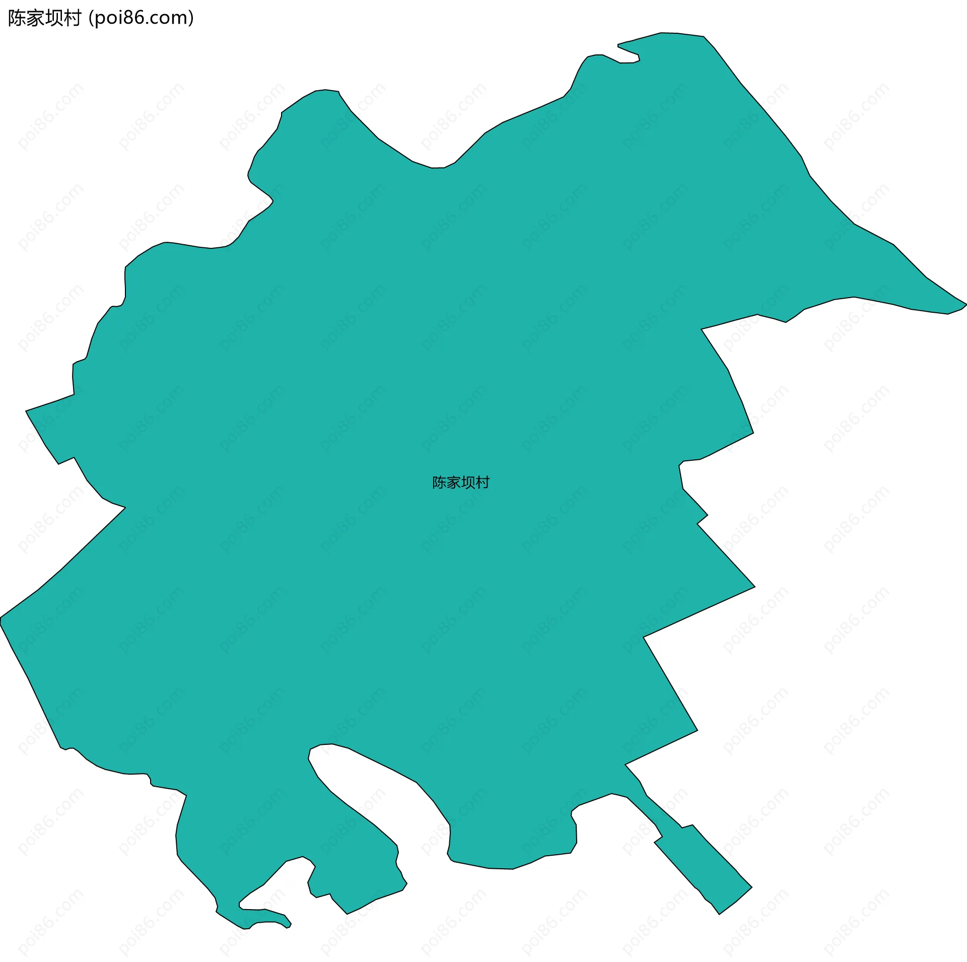 陈家坝村边界地图