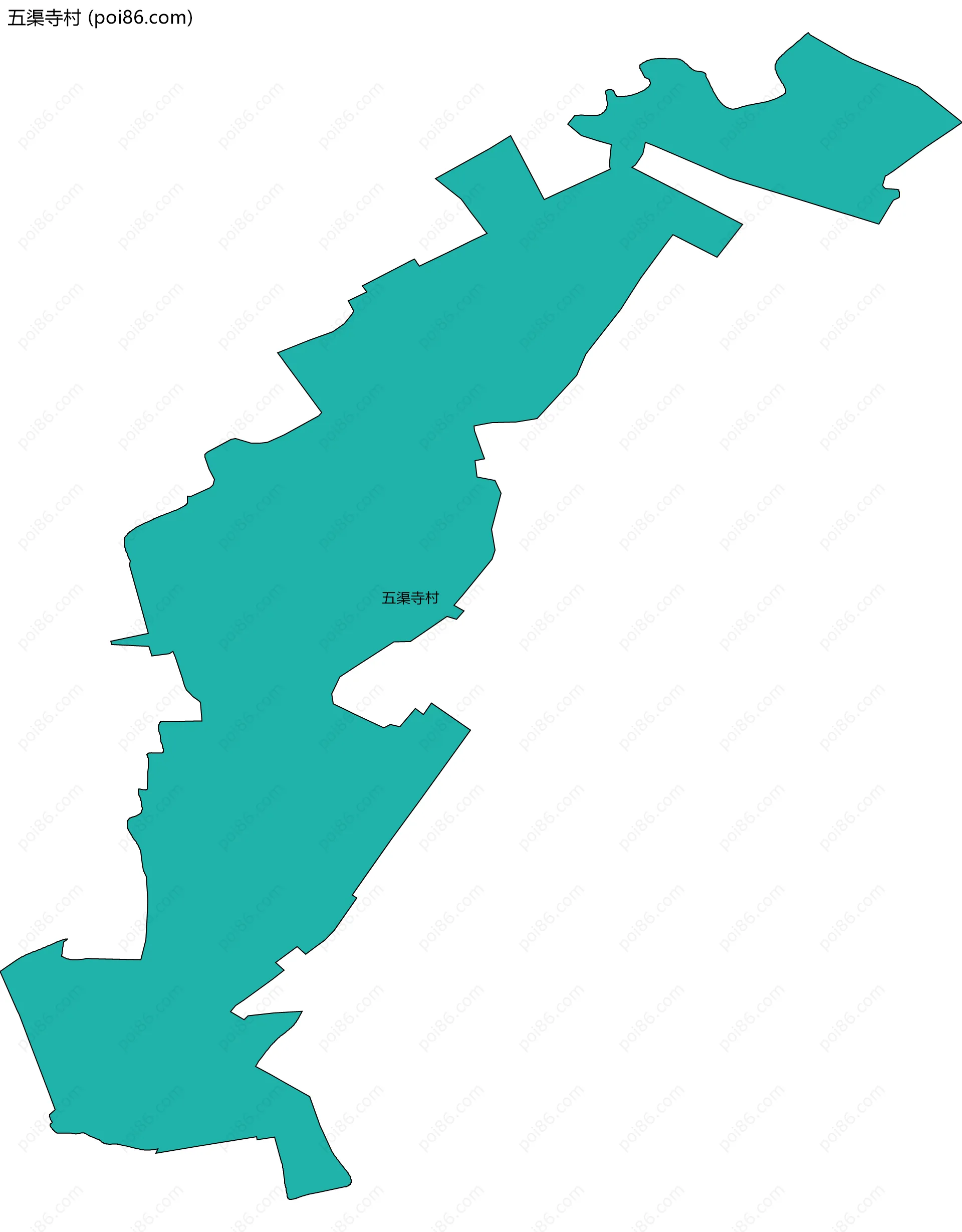 五渠寺村边界地图