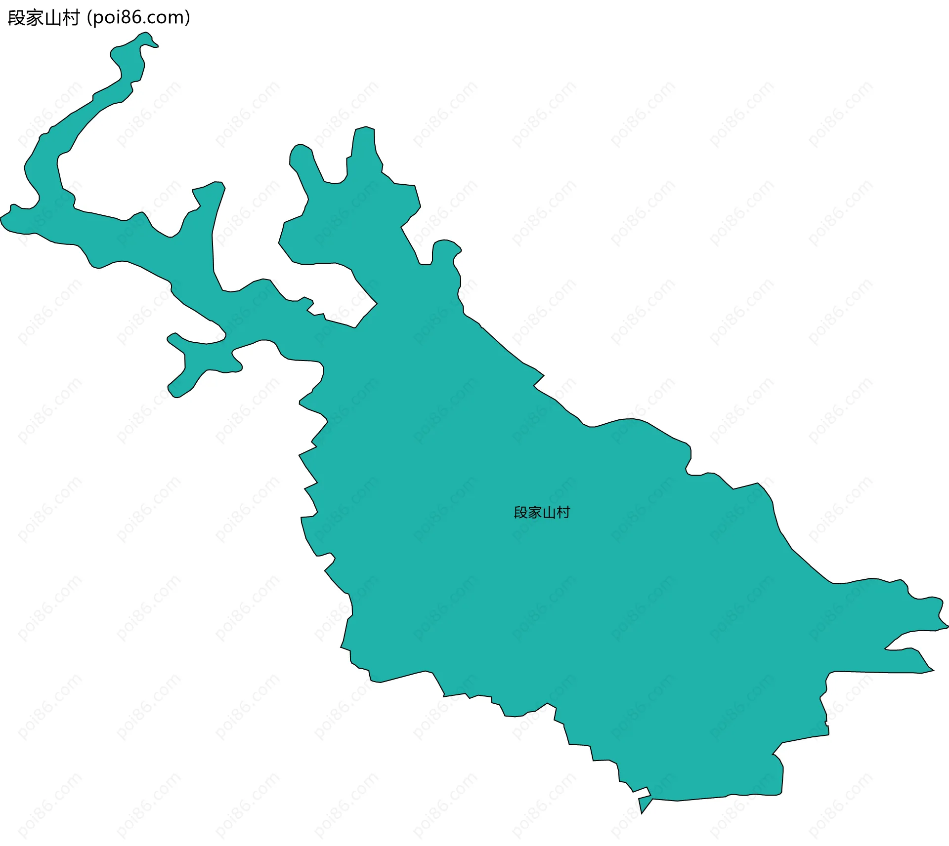 段家山村边界地图