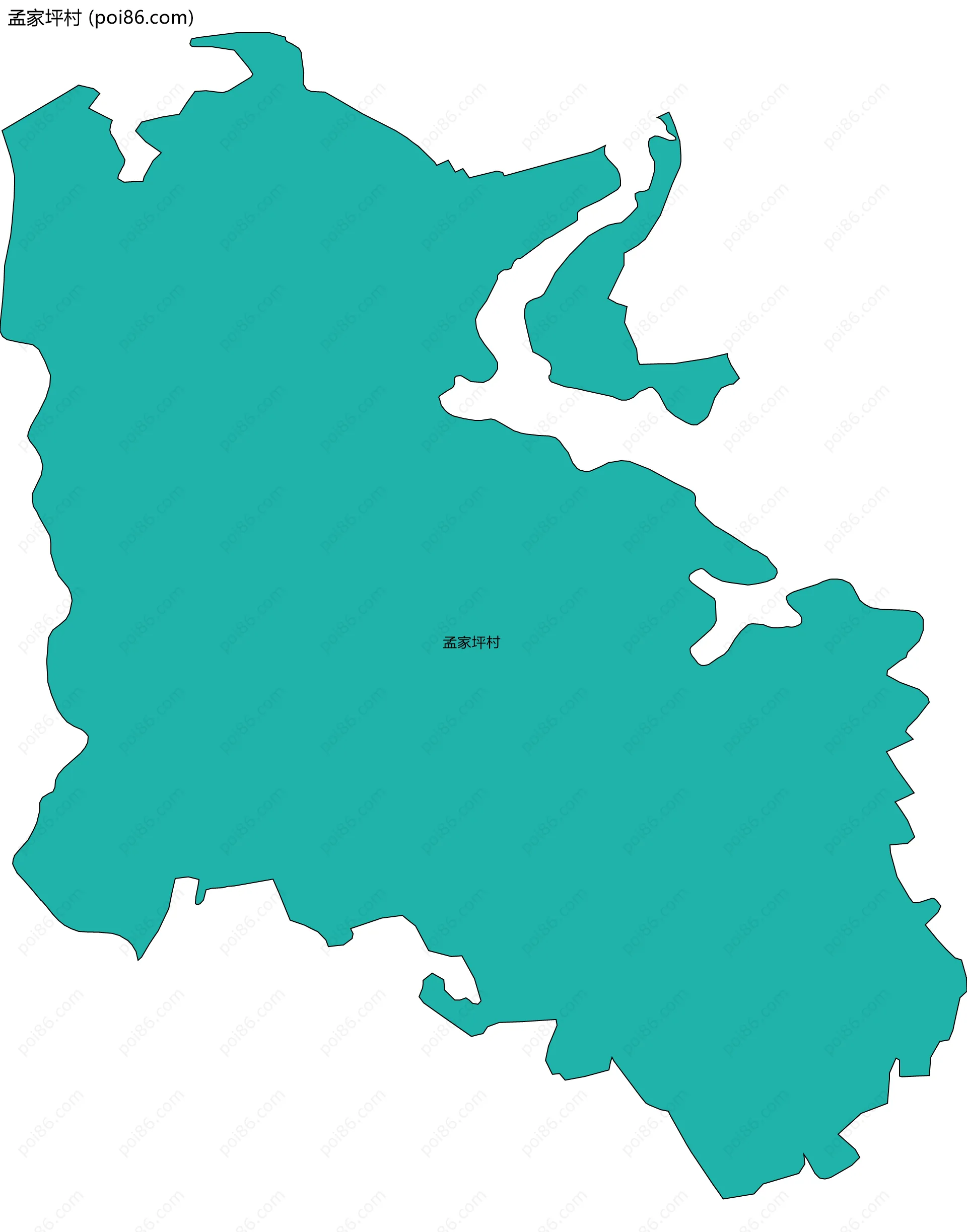 孟家坪村边界地图