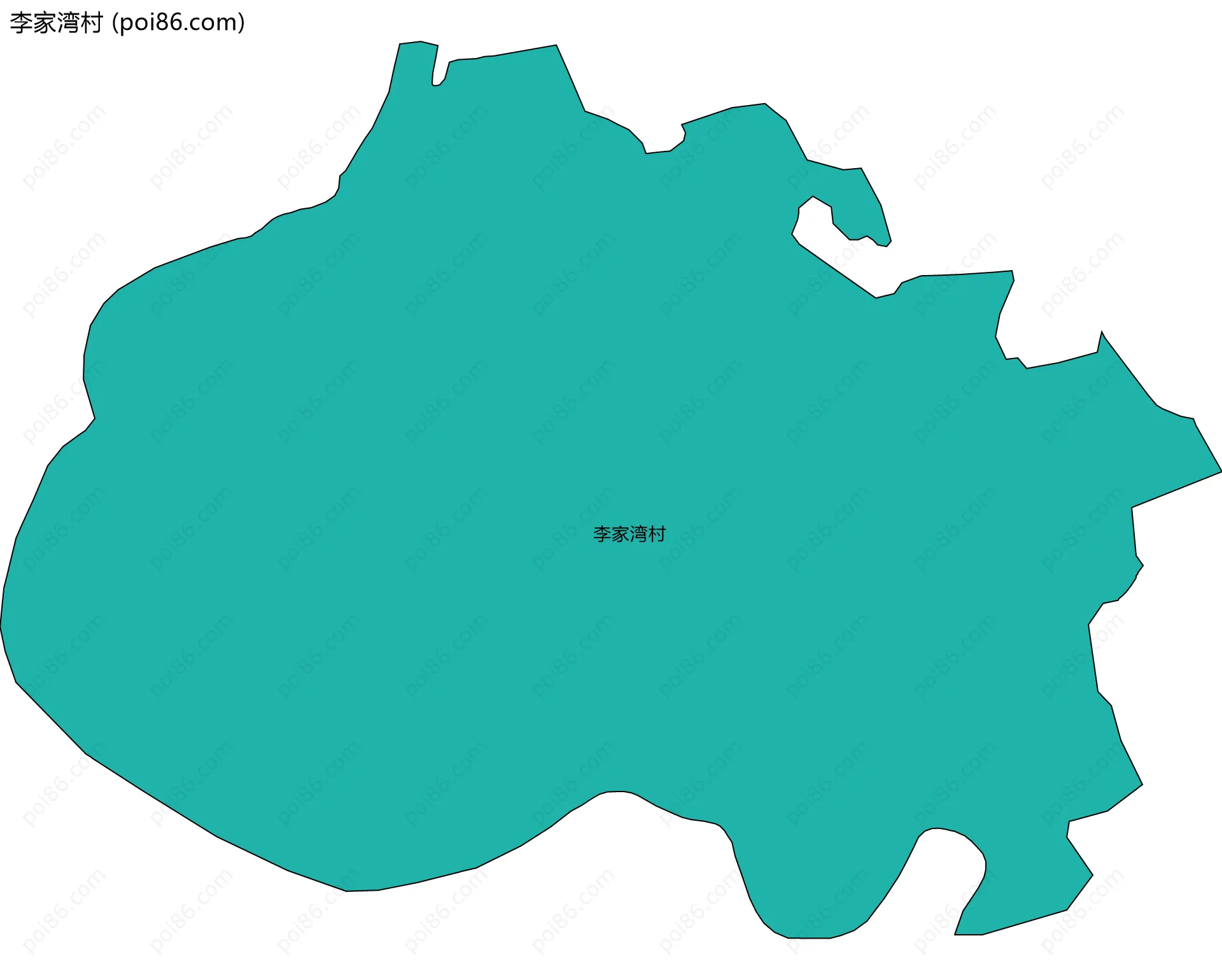 李家湾村边界地图