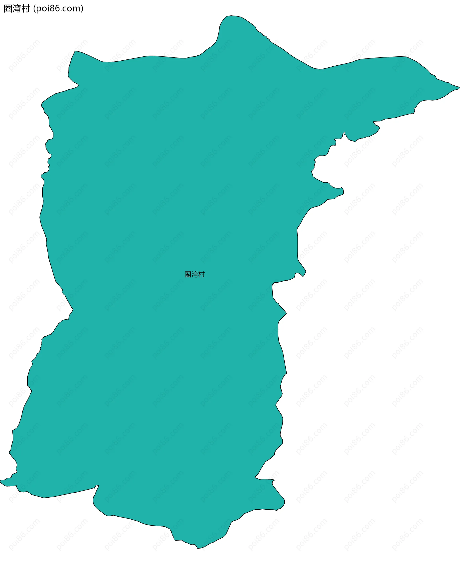 圈湾村边界地图